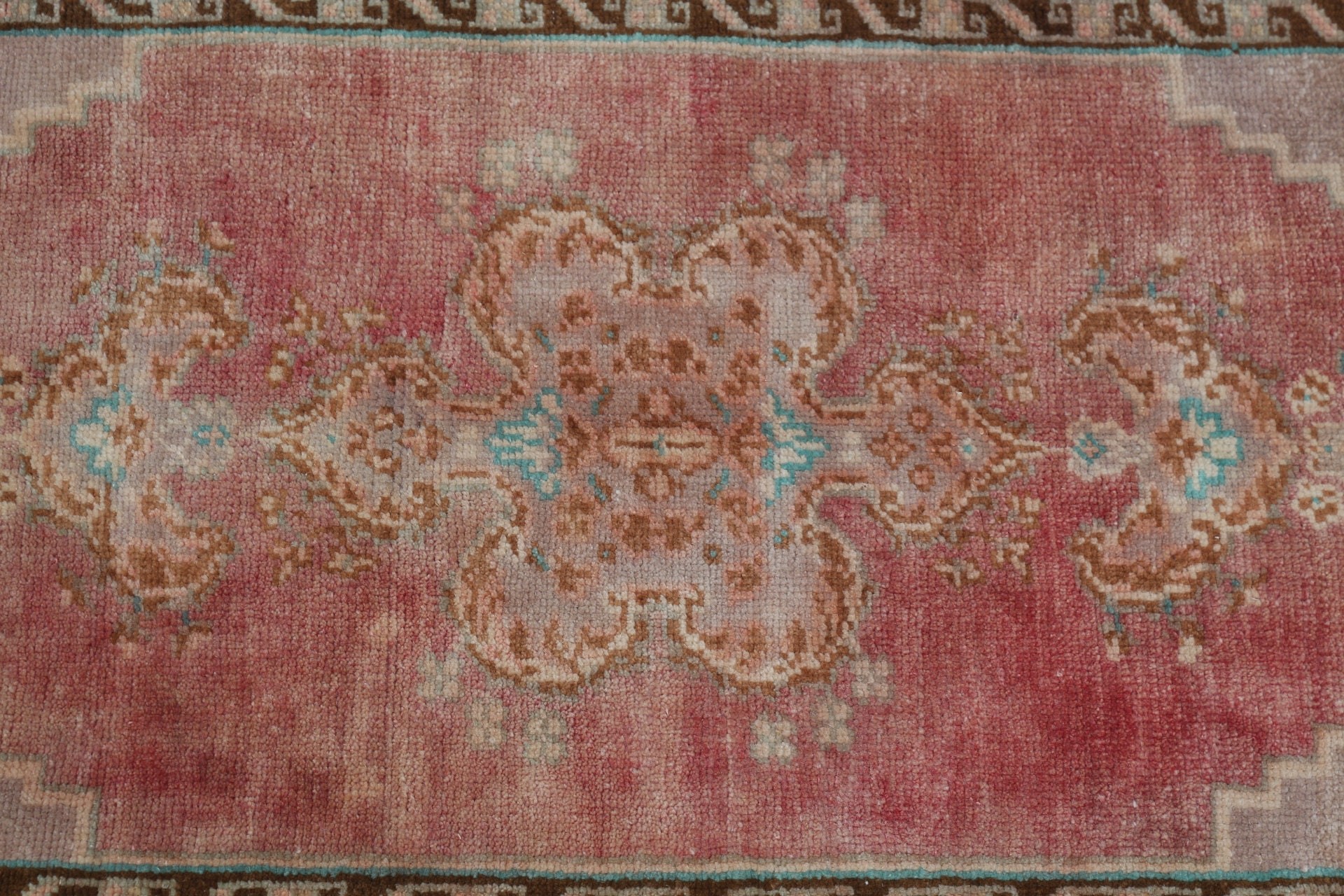 Vintage Rugs, Pink Wool Rug, Antique Rug, 1.6x3.2 ft Small Rug, Turkish Rug, Rugs for Kitchen, Entry Rug, Nursery Rugs