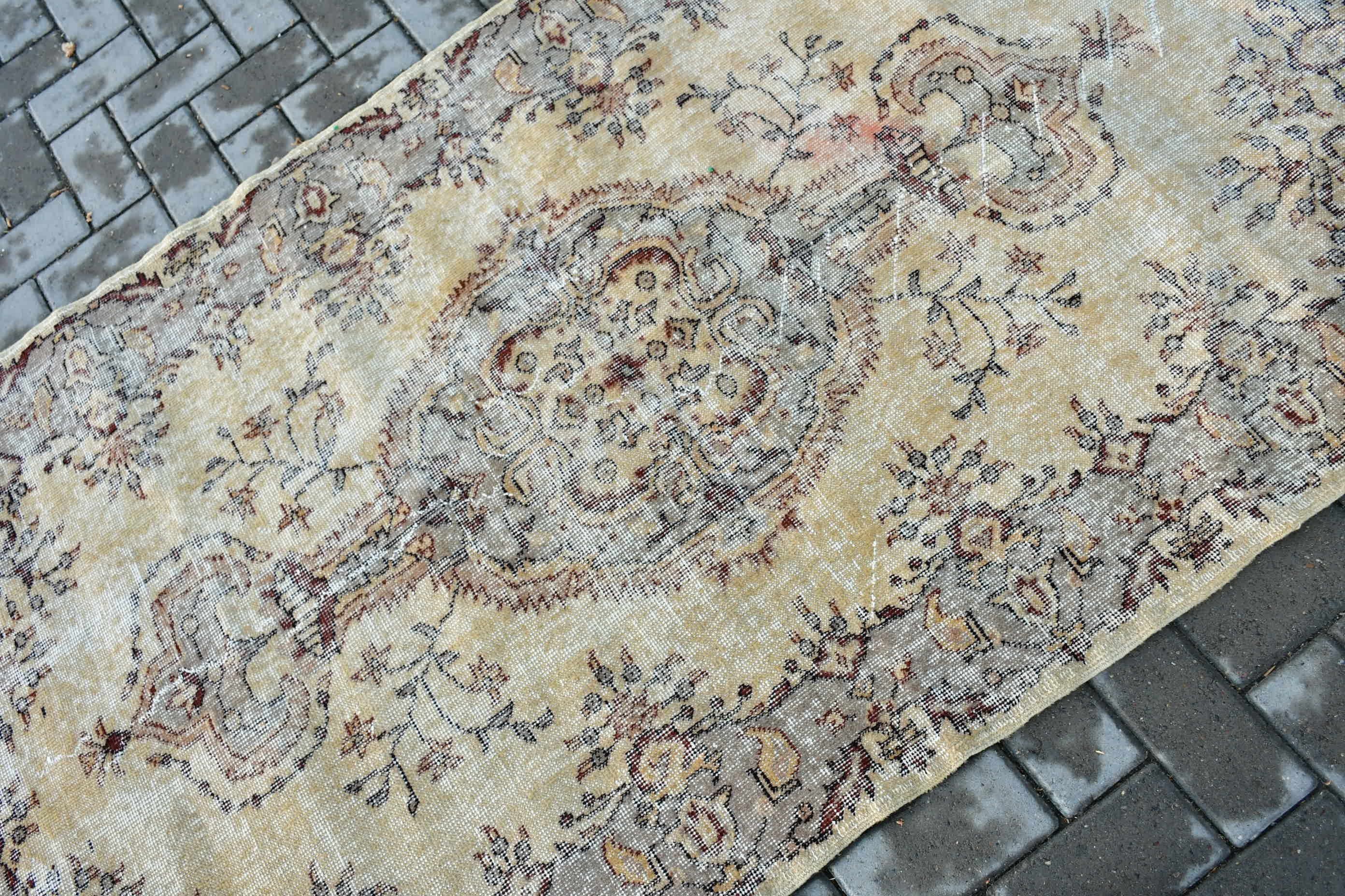 Rugs for Dining Room, Dining Room Rugs, 3.7x6.8 ft Area Rugs, Oushak Rugs, Turkish Rug, Beige Anatolian Rug, Vintage Rug