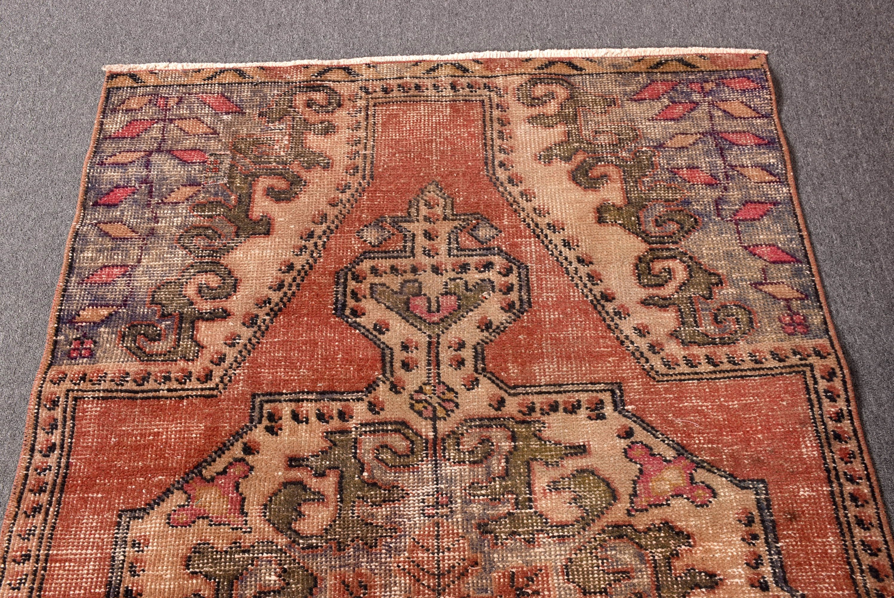 Red Antique Rug, Entryway Rug Rugs, Kitchen Rug, Turkish Rug, Bedroom Rugs, 3.7x6.3 ft Accent Rugs, Nursery Rug, Vintage Rugs, Oriental Rug