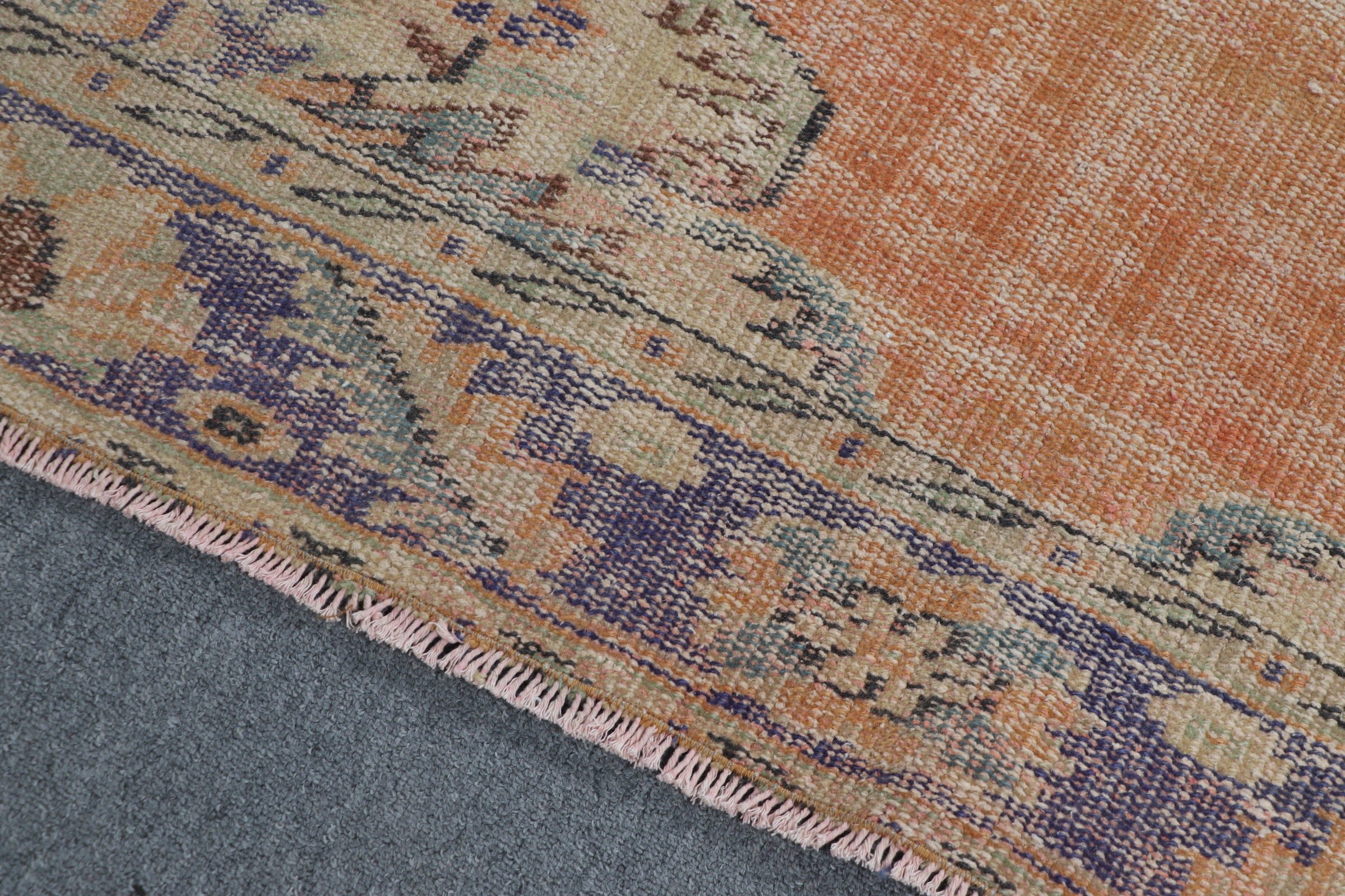 Bedroom Rug, Nomadic Rugs, Salon Rugs, Anatolian Rug, Rugs for Living Room, Vintage Rug, Turkish Rug, 5.8x9.2 ft Large Rug, Orange Cool Rug