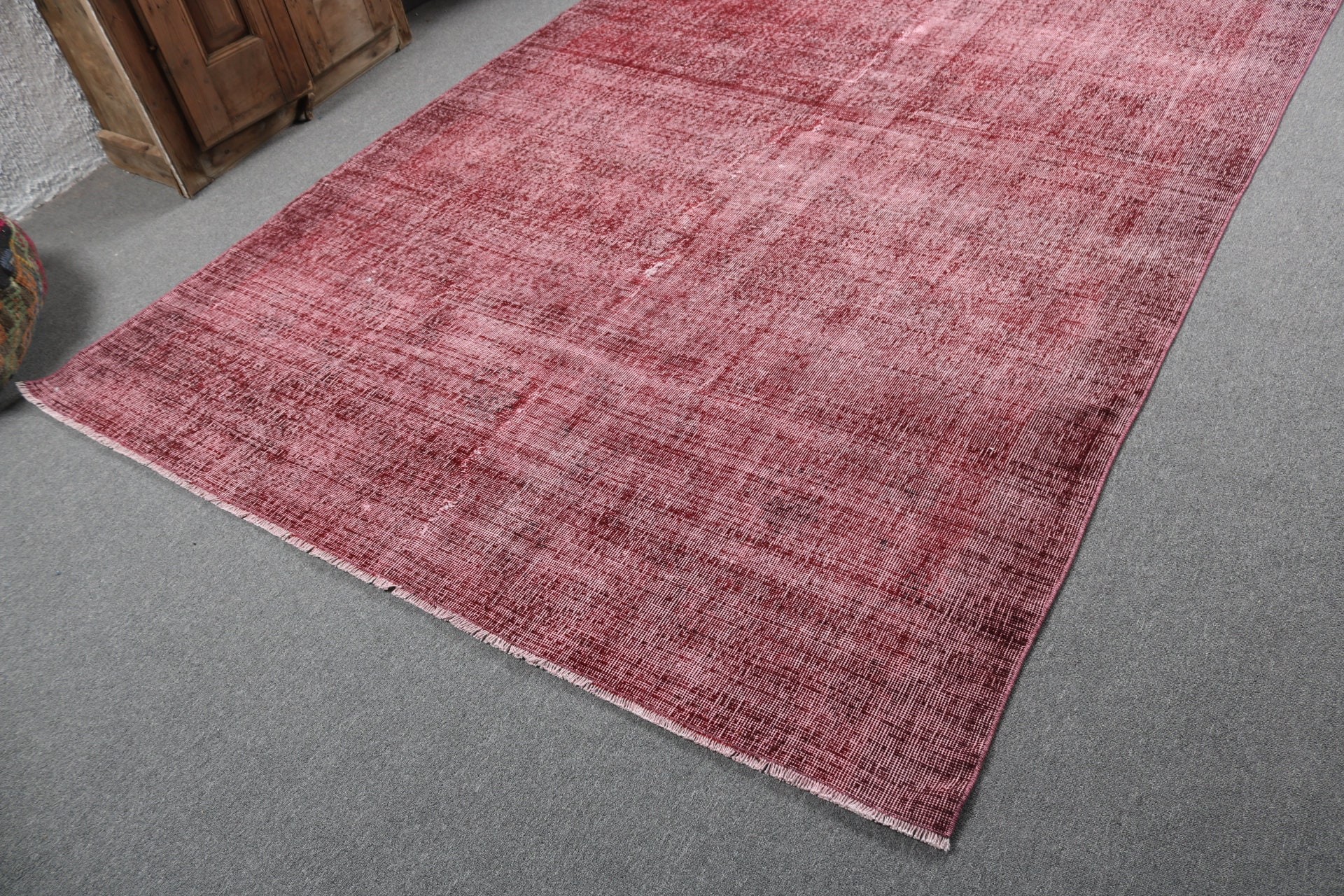 Vintage Rug, Red Home Decor Rugs, Large Vintage Rugs, Turkish Rugs, Kitchen Rug, 6.4x9 ft Large Rug, Anatolian Rugs, Bedroom Rugs, Boho Rug