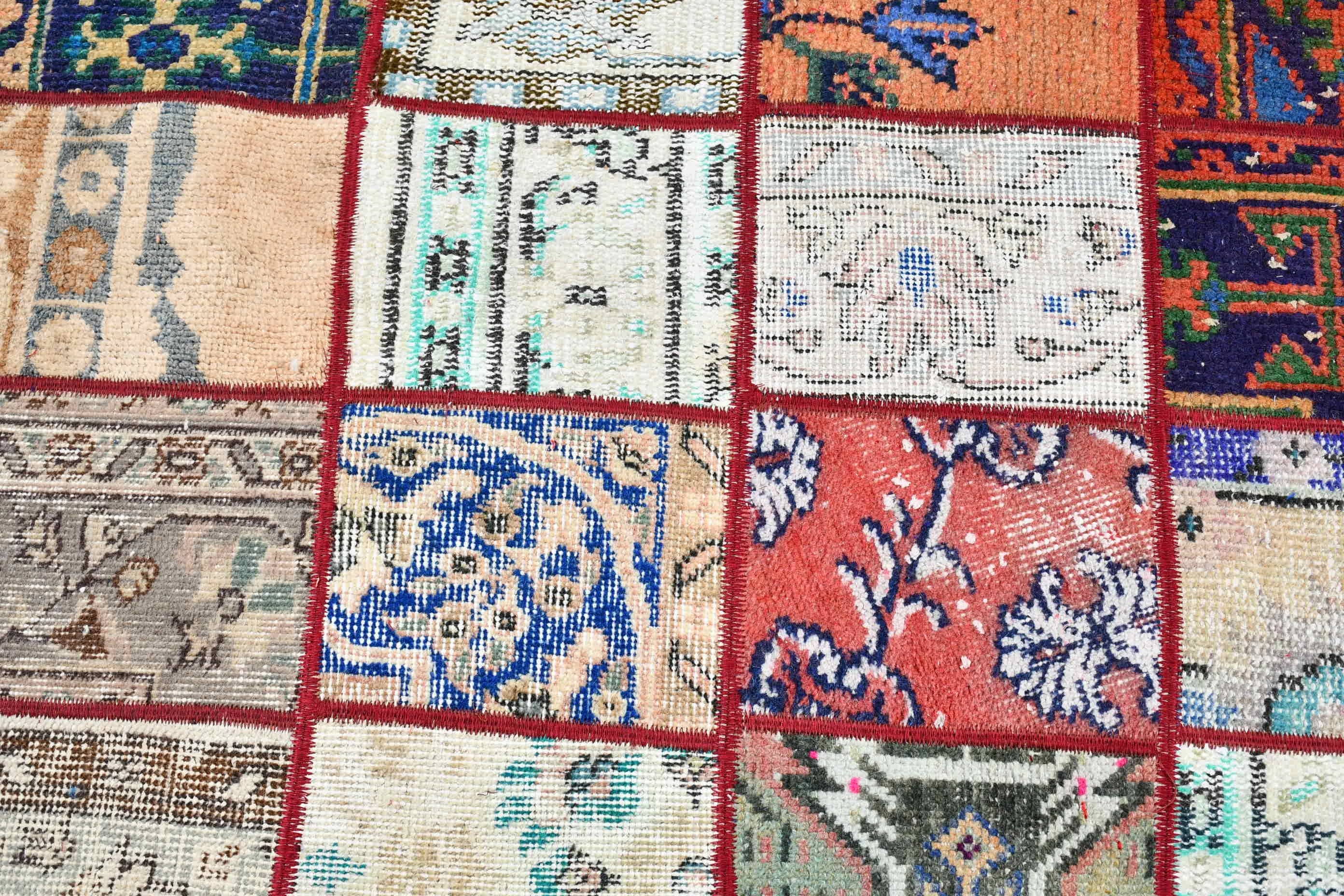 Turkish Rugs, Oriental Rugs, Rugs for Hallway, Hallway Rug, Wool Rug, Kitchen Rugs, 2.4x6.6 ft Runner Rug, Beige Cool Rug, Vintage Rug