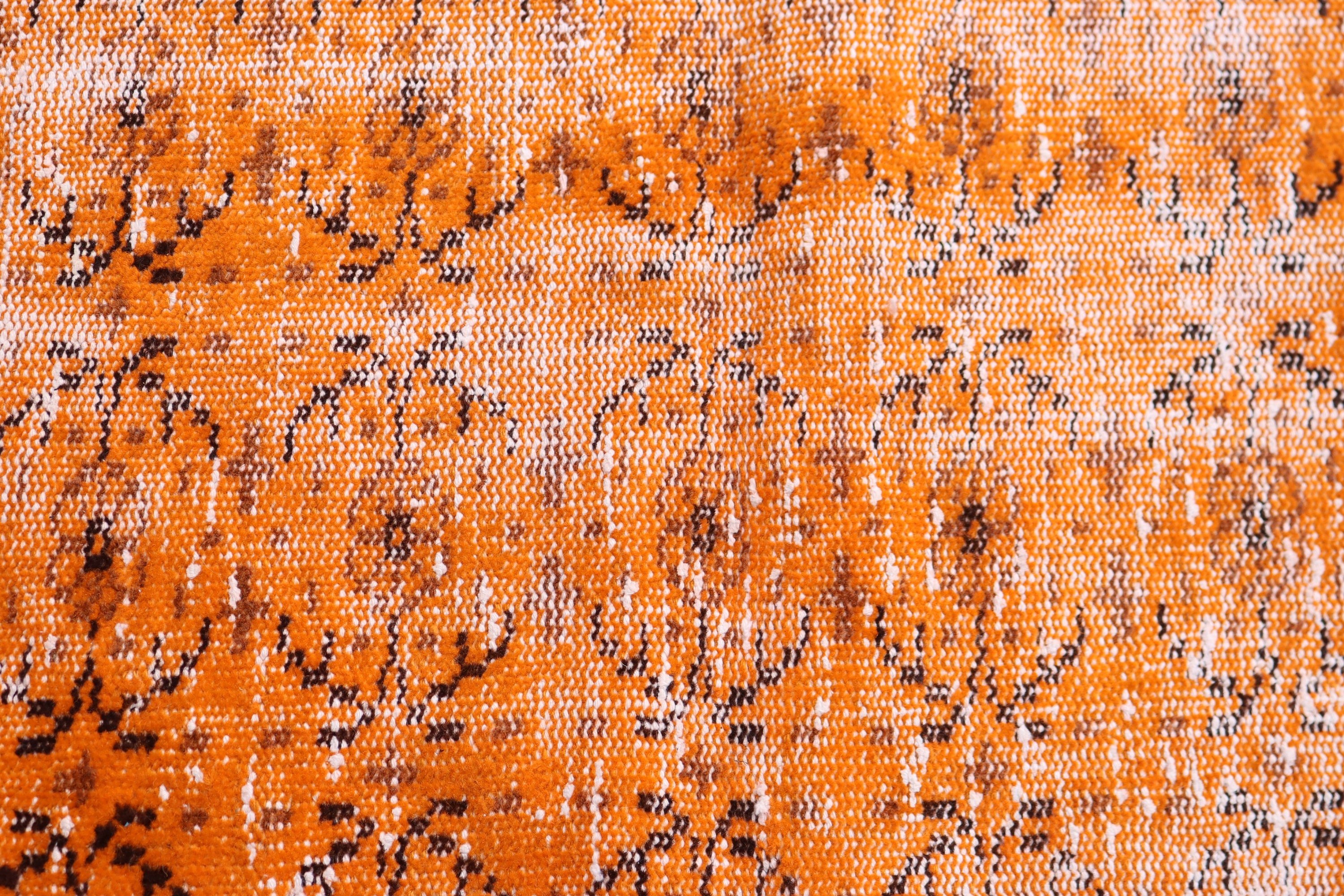 Orange Flatweave Rugs, Geometric Rug, 3.1x6.4 ft Accent Rug, Antique Rugs, Decorative Rugs, Turkish Rug, Vintage Rug, Nursery Rugs