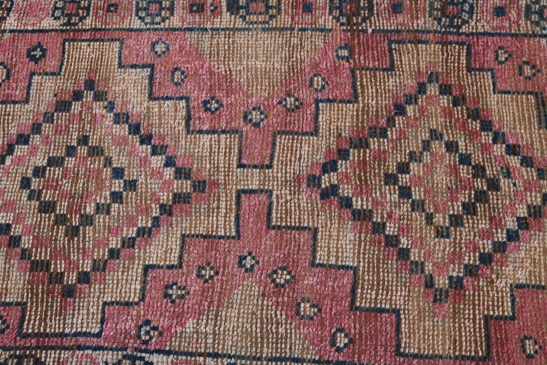 Mutfak Halıları, Boho Halıları, Vintage Halı, El Dokuma Halı, Türk Halıları, Türkiye Halısı, Pembe 2.7x9.5 ft Runner Halıları, Koridor Halıları