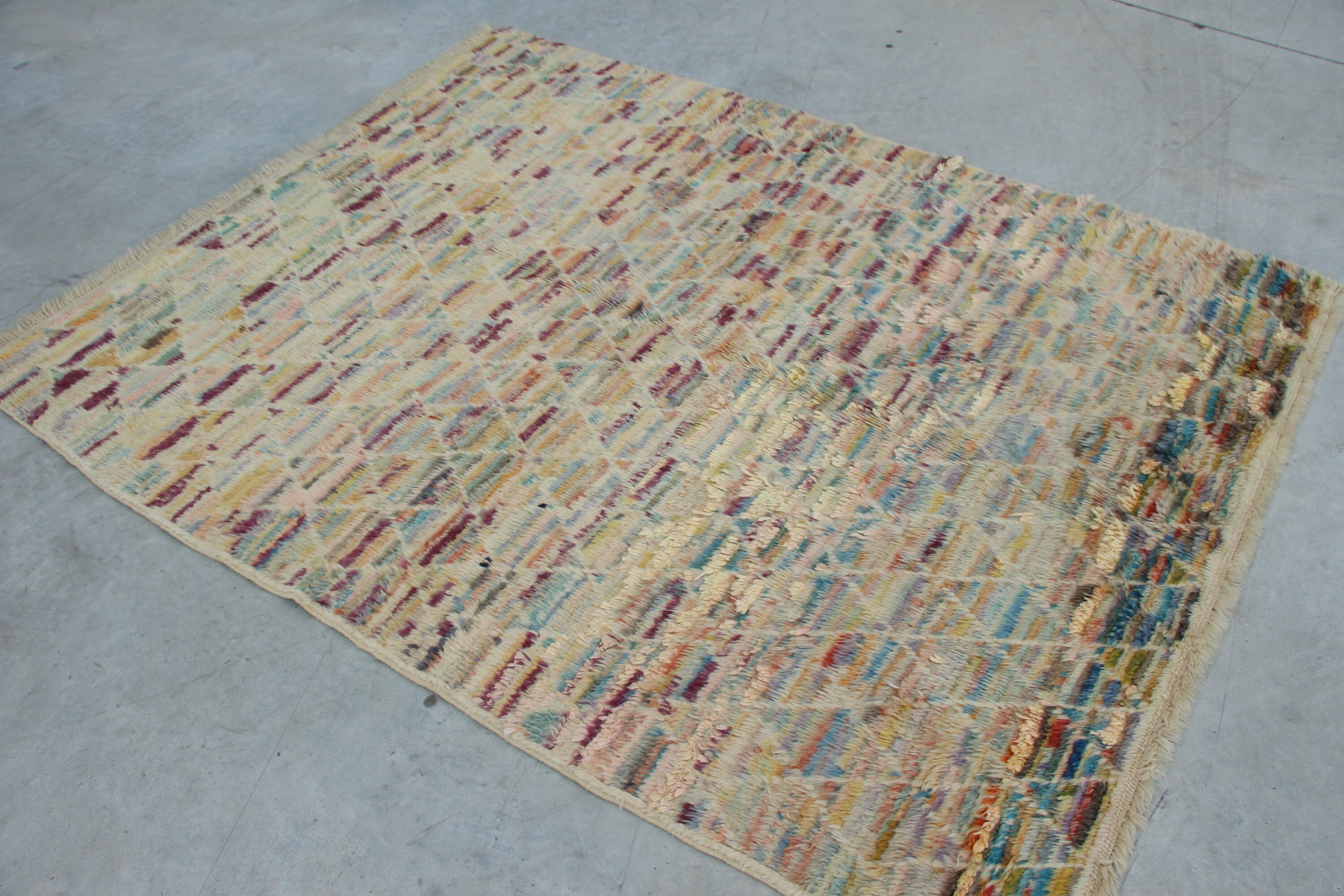 4.8x6.4 ft Area Rugs, Rainbow Cool Rug, Turkish Rug, Bedroom Rugs, Kitchen Rug, Rugs for Kitchen, Vintage Rugs, Oriental Rugs, Nursery Rug