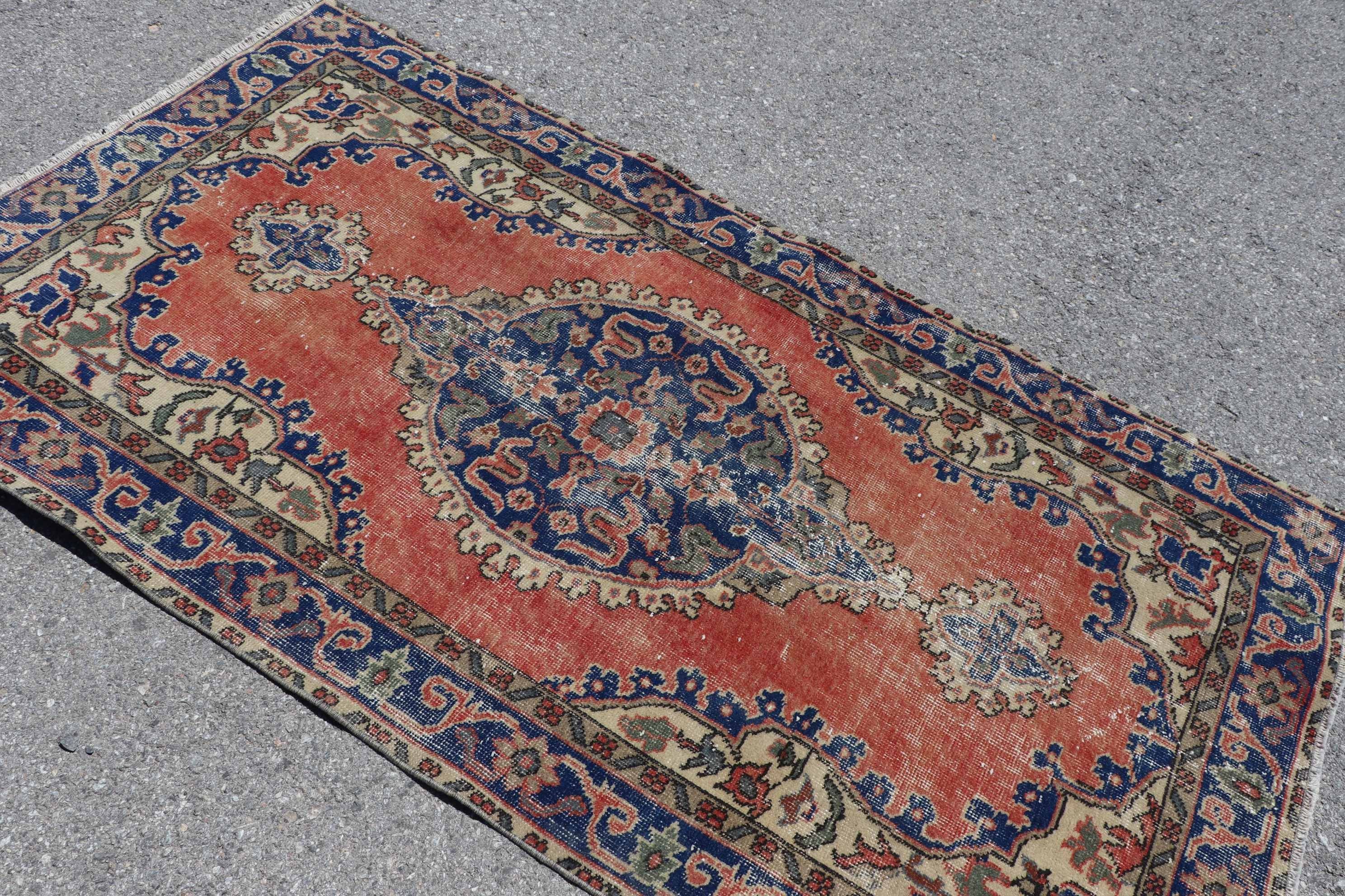 Vintage Rugs, Entry Rug, Red Home Decor Rugs, Rugs for Kitchen, Antique Rug, 3.5x6.7 ft Accent Rug, Nursery Rugs, Turkish Rugs, Cool Rug