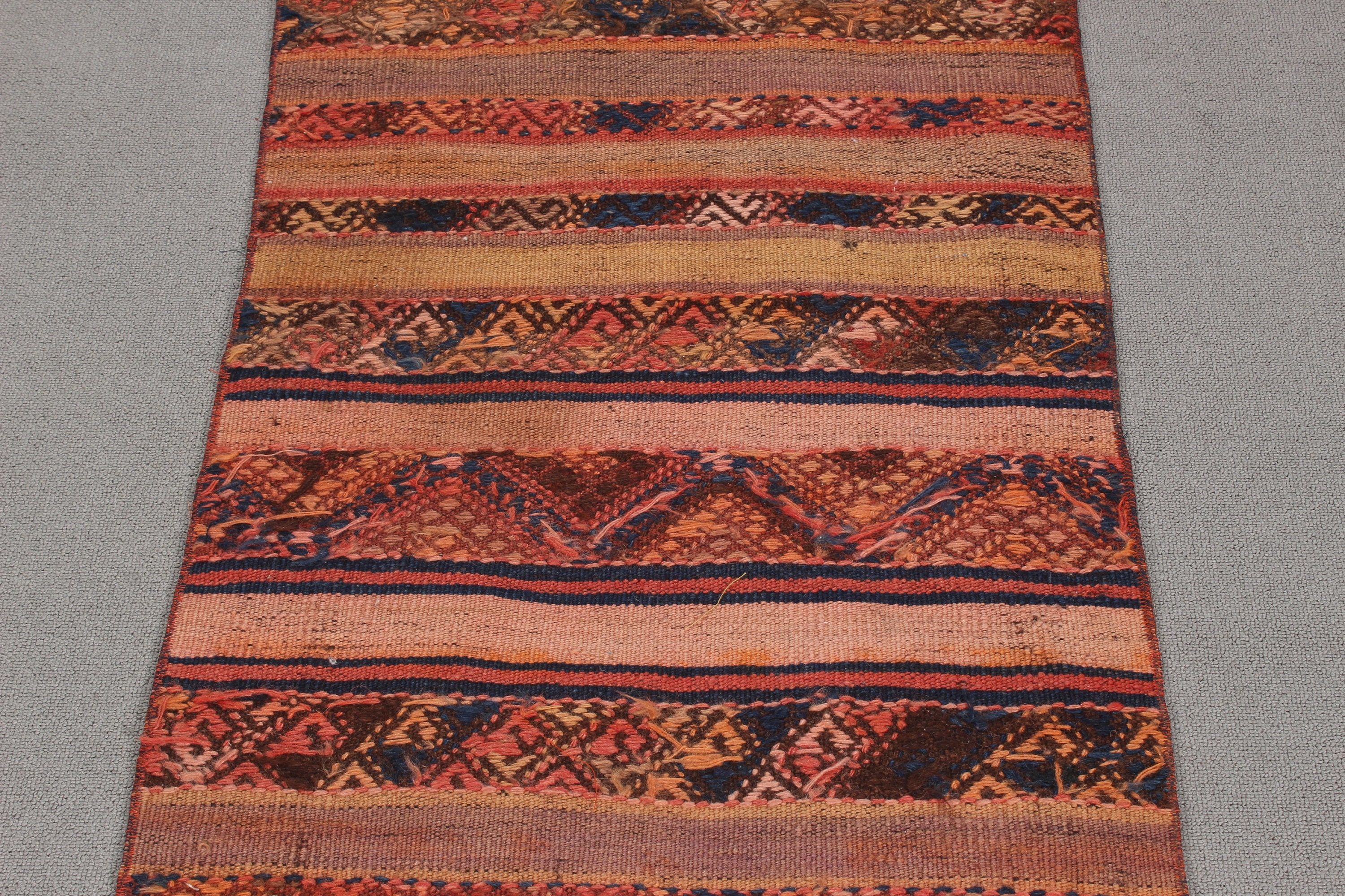 Mutfak Halıları, Ofis Halıları, Türk Halıları, Vintage Halılar, Lüks Halı, Kilim, Beni Ourain Runner Halısı, 2x10.7 ft Runner Halısı, Kahverengi Fas Halıları