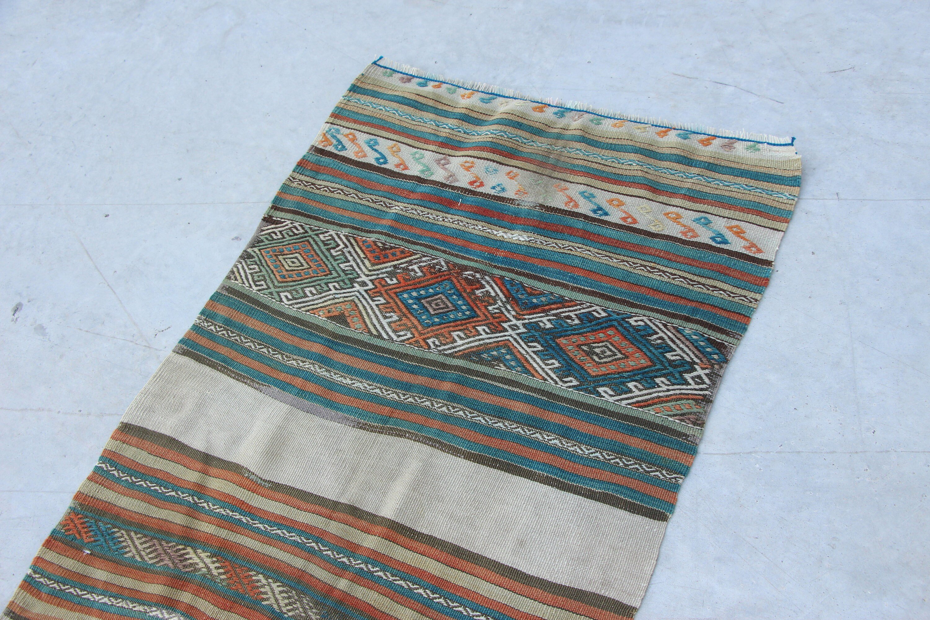 Antika Halı, Yeşil 2.2x3.8 ft Küçük Halı, Fas Halısı, Vintage Halı, Retro Halı, Türk Halısı, Kilim, Kapı Paspas Halıları, Giriş Halısı