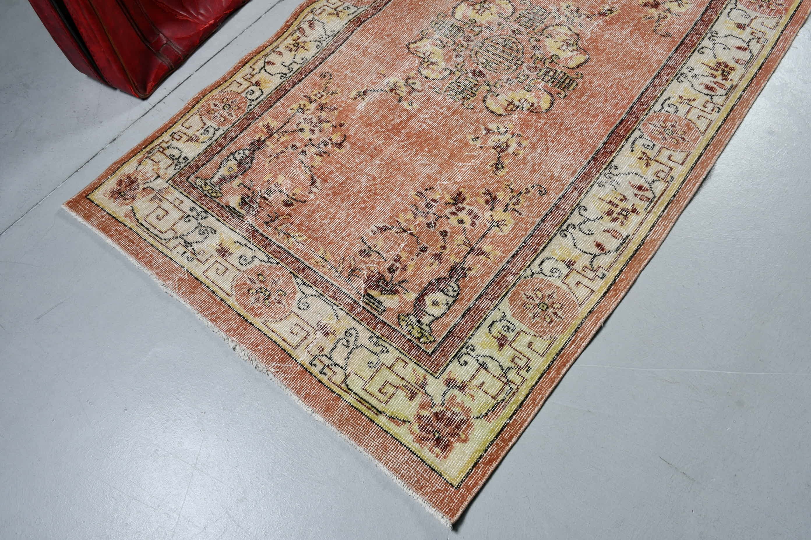 Havalı Halılar, Yatak Odası Halısı, Vintage Halılar, 3,8x6,7 ft Alan Halıları, Turuncu Fas Halısı, Yün Halılar, Yemek Odası Halıları, İç Mekan Halısı, Türk Halıları