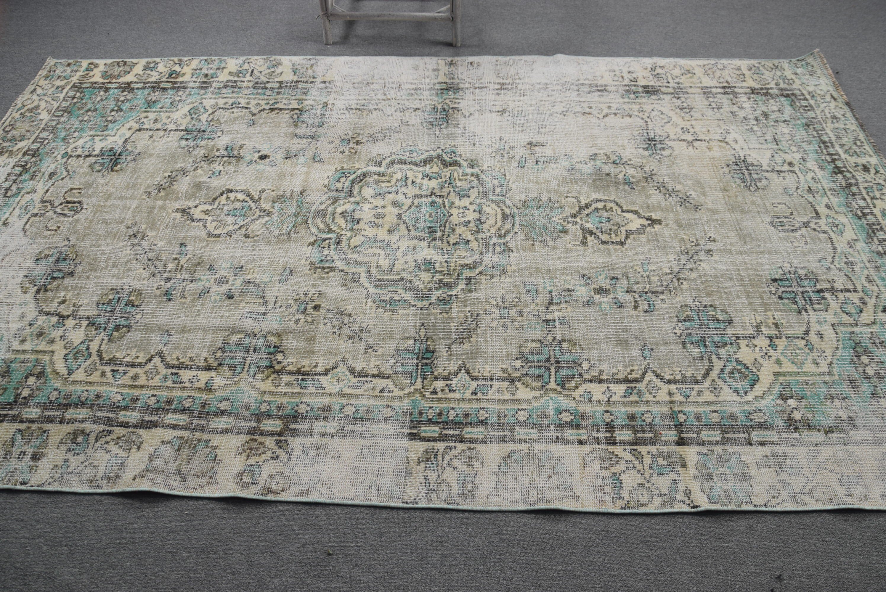 Salon Rug, Bedroom Rug, Rugs for Living Room, Turkish Rugs, Gray Wool Rug, Vintage Rugs, Anatolian Rug, 5.4x9.2 ft Large Rug, Floor Rug