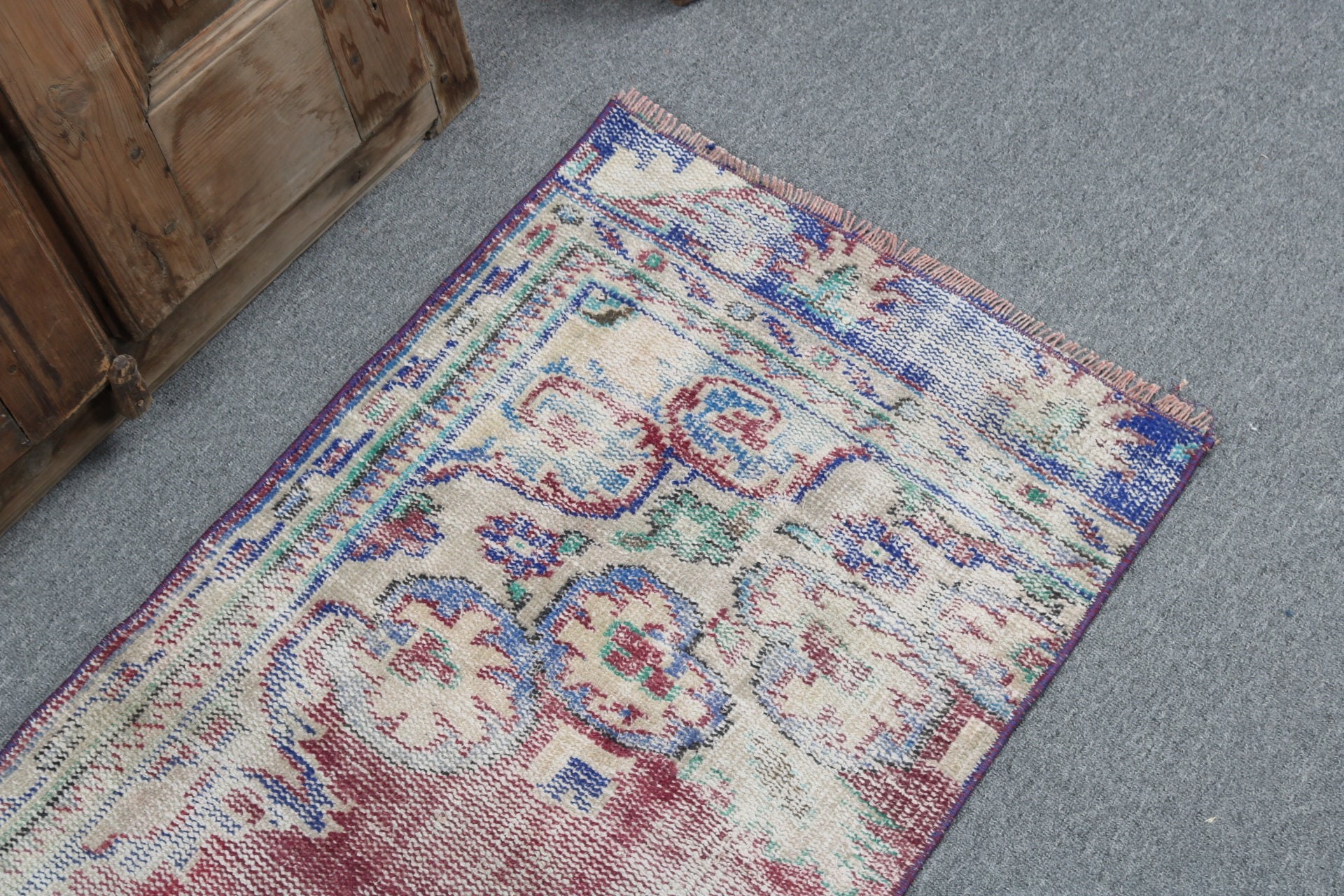 Vintage Rug, Neutral Rug, Luxury Rugs, Small Boho Rugs, Car Mat Rug, Kitchen Rug, 1.9x3.4 ft Small Rugs, Turkish Rugs, Purple Modern Rug