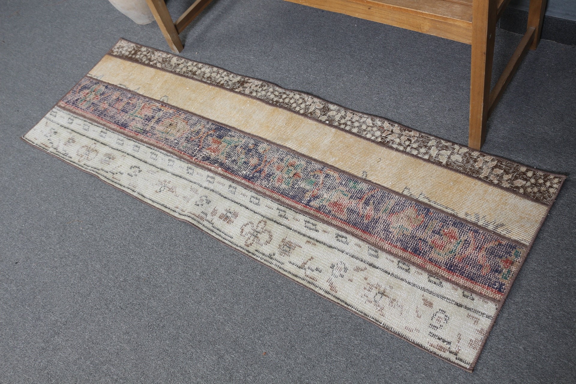 Nomadic Rugs, Rugs for Kitchen, Oushak Rug, Corridor Rug, 1.9x5.7 ft Runner Rugs, Bedroom Rug, Beige Kitchen Rug, Turkish Rug, Vintage Rug