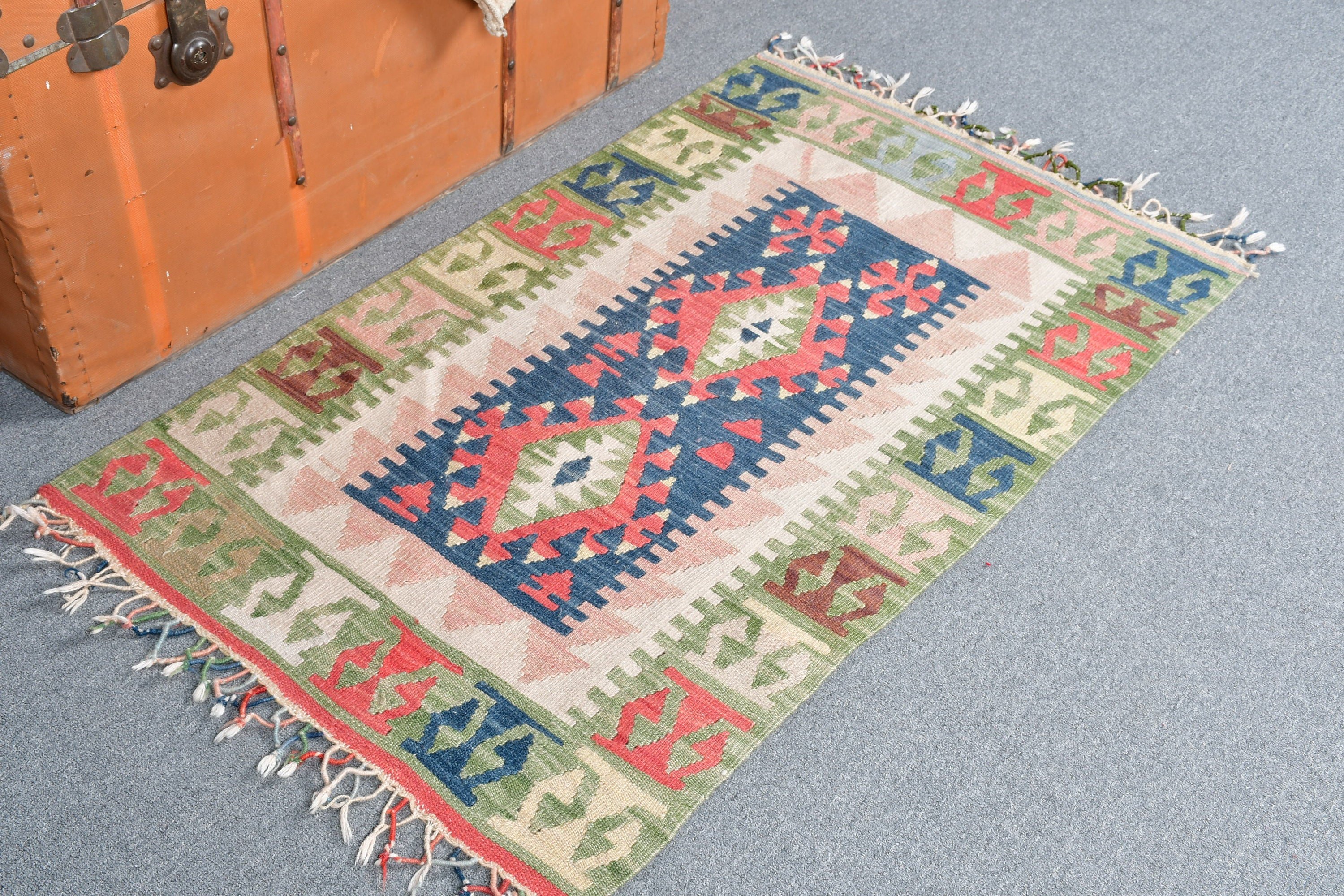 Türk Halısı, Dekoratif Halı, Mutfak Halısı, Vintage Halılar, Kilim, Oushak Halısı, 2.4x3.9 ft Küçük Halı, Pembe Yün Halı, Anadolu Halısı, Çocuk Halısı