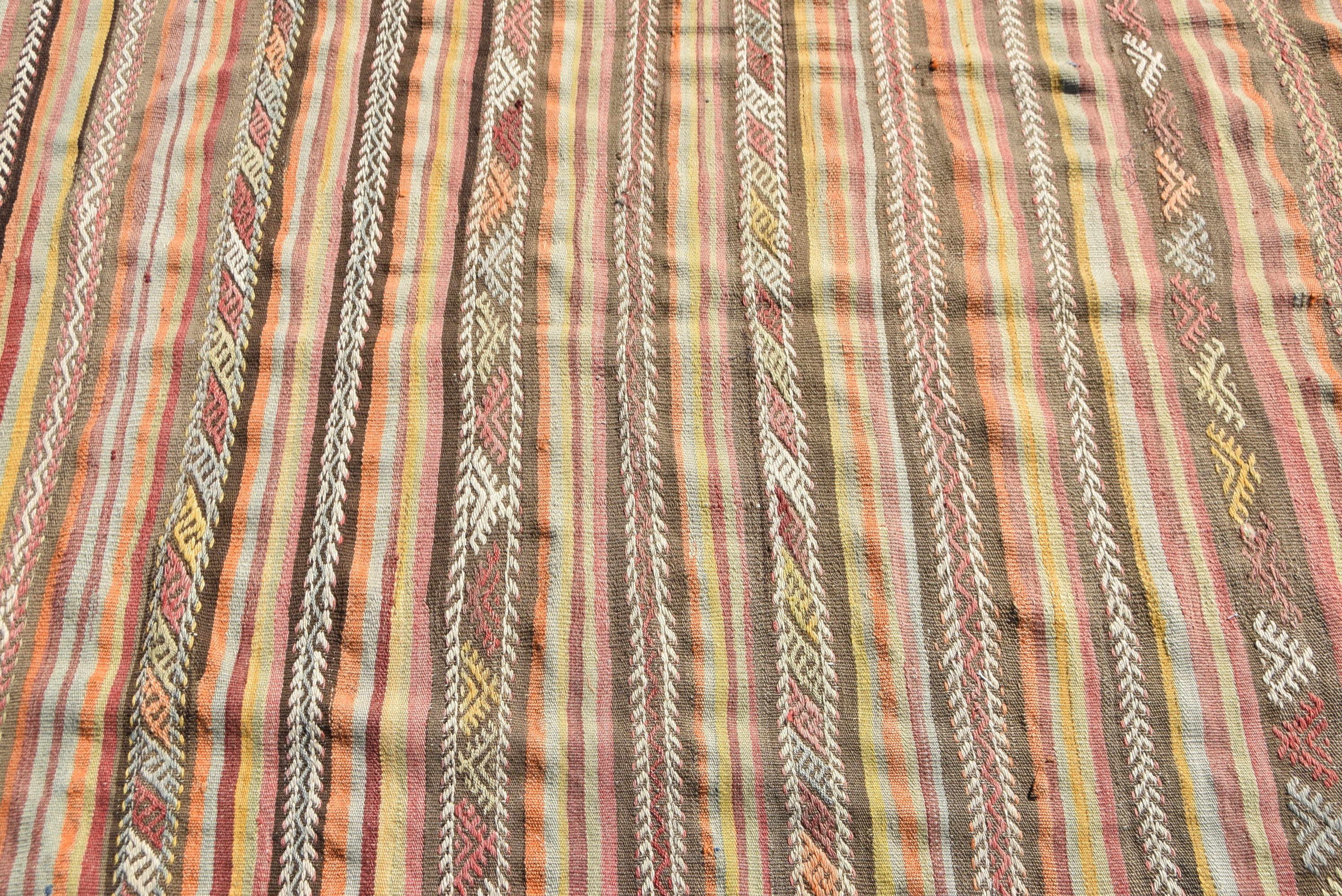 Vintage Halılar, Kırmızı Antika Halı, 4.4x7.5 ft Alan Halısı, Yer Halıları, Türk Halıları, Kilim, Oturma Odası Halısı, Oushak Halısı, Organik Halı, Oryantal Halı