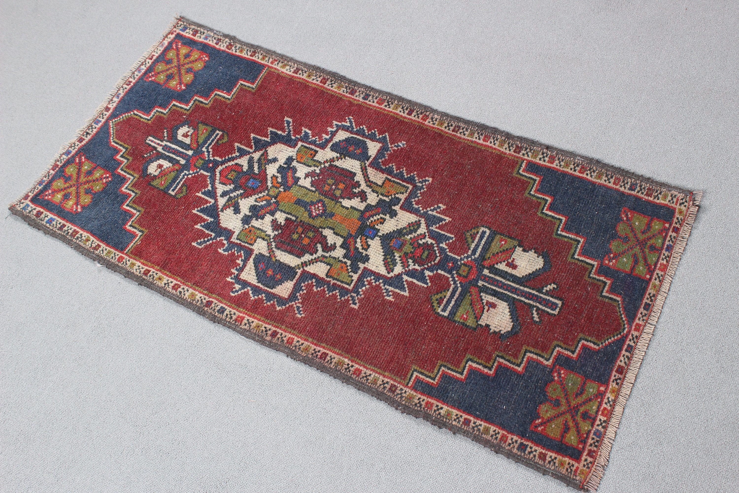 Türk Halıları, Vintage Halılar, Duvara Asılı Halılar, Mor 1.8x3.7 ft Küçük Halılar, Anadolu Halısı, Yer Halıları, Küçük Boho Halıları