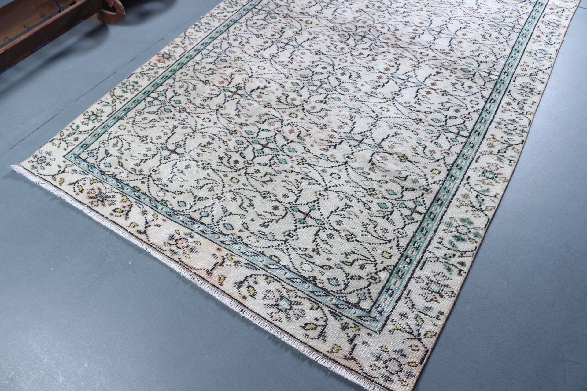 Salon Halısı, Oturma Odası Halıları, Türk Halısı, Mutfak Halısı, Boho Halısı, Ev Dekor Halısı, 5.2x8.8 ft Büyük Halı, Vintage Halılar, Bej Ev Dekor Halısı