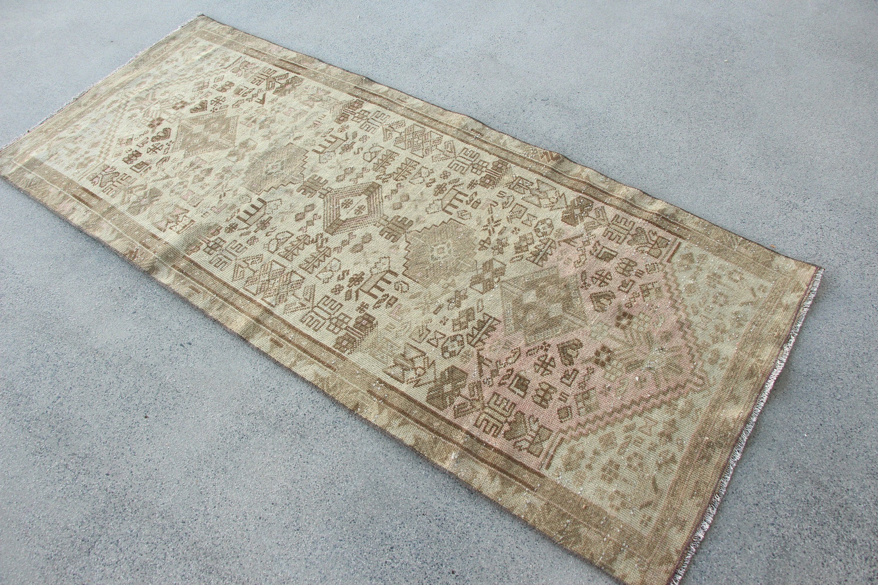 Home Decor Rugs, Nursery Rug, Entry Rugs, Bright Rug, 2.7x6.4 ft Accent Rug, Bedroom Rugs, Vintage Rug, Beige Anatolian Rugs, Turkish Rug