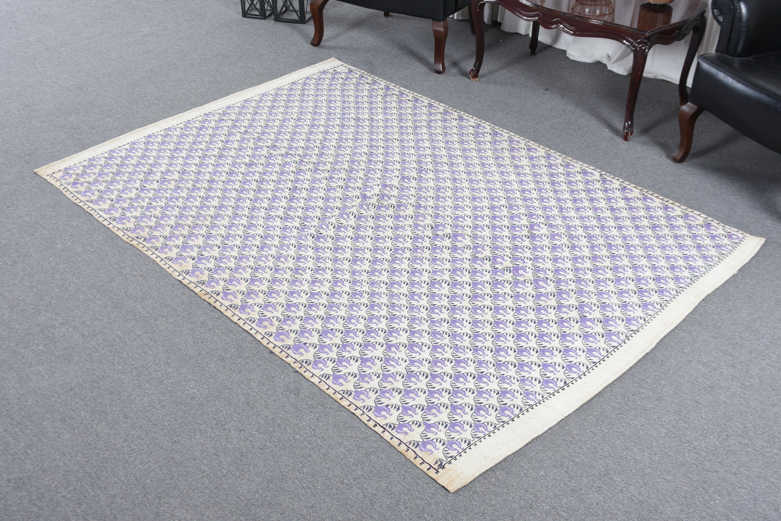 Türk Halısı, Anadolu Halısı, Oturma Odası Halıları, Alan Halıları, Mutfak Halısı, 5,1x7,3 ft Alan Halısı, Vintage Halılar, Mor Yün Halı, Havalı Halılar