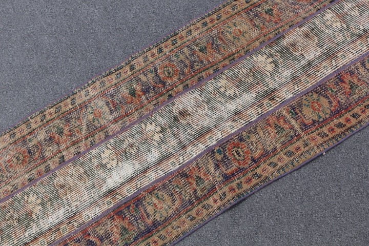 Kitchen Rug, Floor Rug, Vintage Rug, Rugs for Runner, Stair Rugs, Blue Moroccan Rug, 2x7.5 ft Runner Rugs, Antique Rugs, Turkish Rug