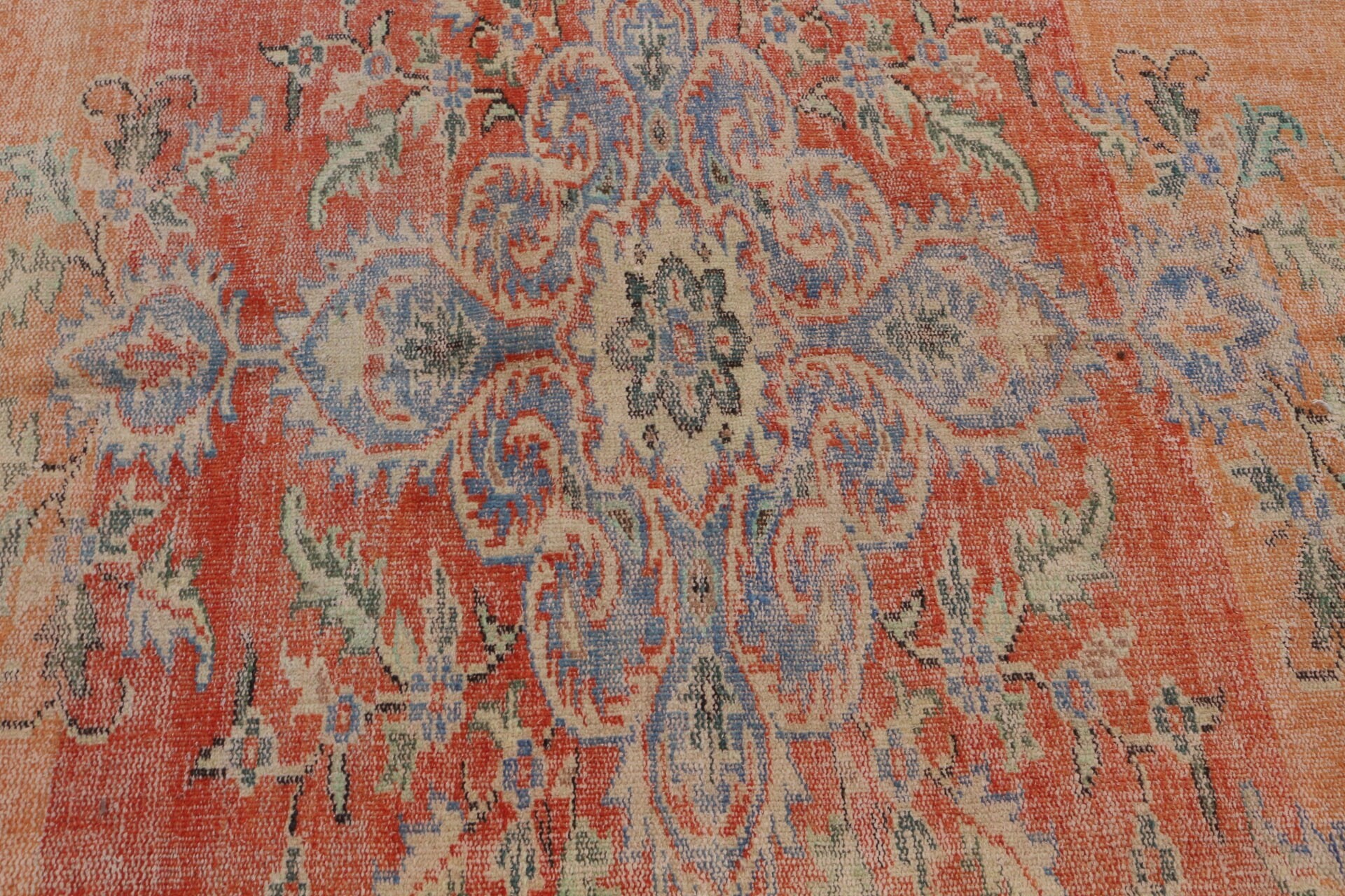 Old Rug, Bedroom Rugs, Cool Rugs, Dining Room Rugs, Turkish Rugs, Oriental Rug, Orange Anatolian Rugs, 5.8x9.8 ft Large Rug, Vintage Rug