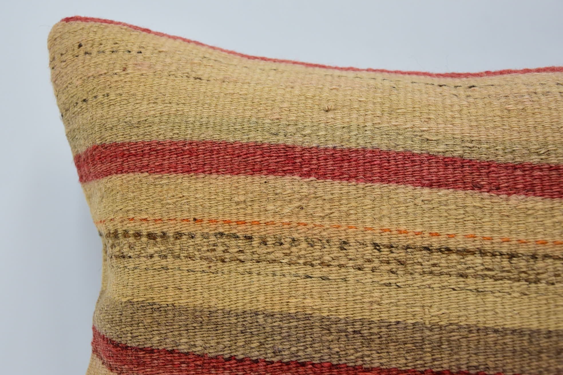 Antika Yastıklar, Vintage Kilim Yastık, Kilim Yastık, 12"x20" Bej Yastık Kılıfı, Sandalye Yastık, Yatak Yastık Sham