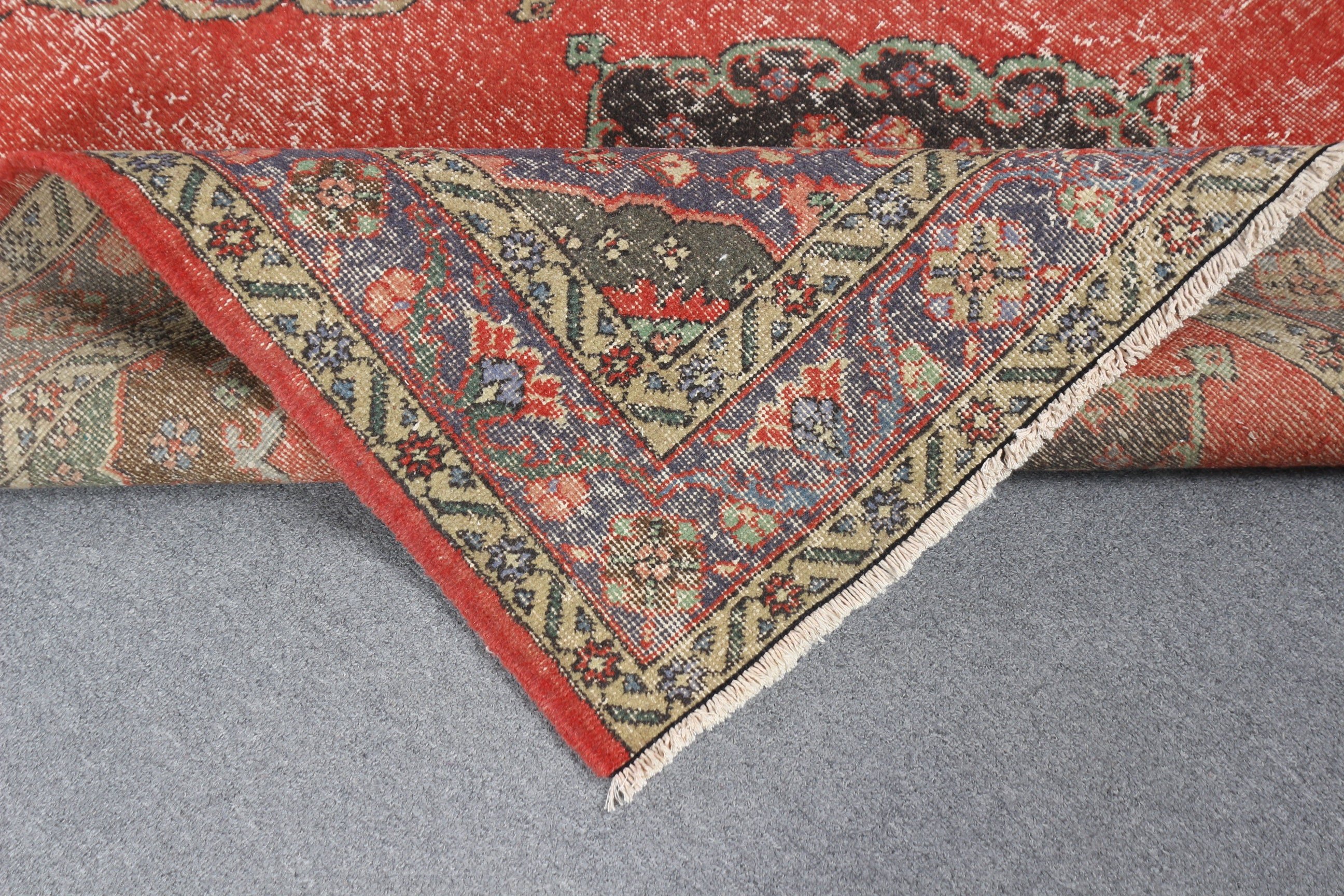 Beni Ourain Runner için Halılar, Harika Halı, 4.9x12.4 ft Runner Halısı, Türk Halısı, Düz Dokuma Halı, Vintage Halılar, Mutfak Halıları, Kırmızı Oryantal Halı