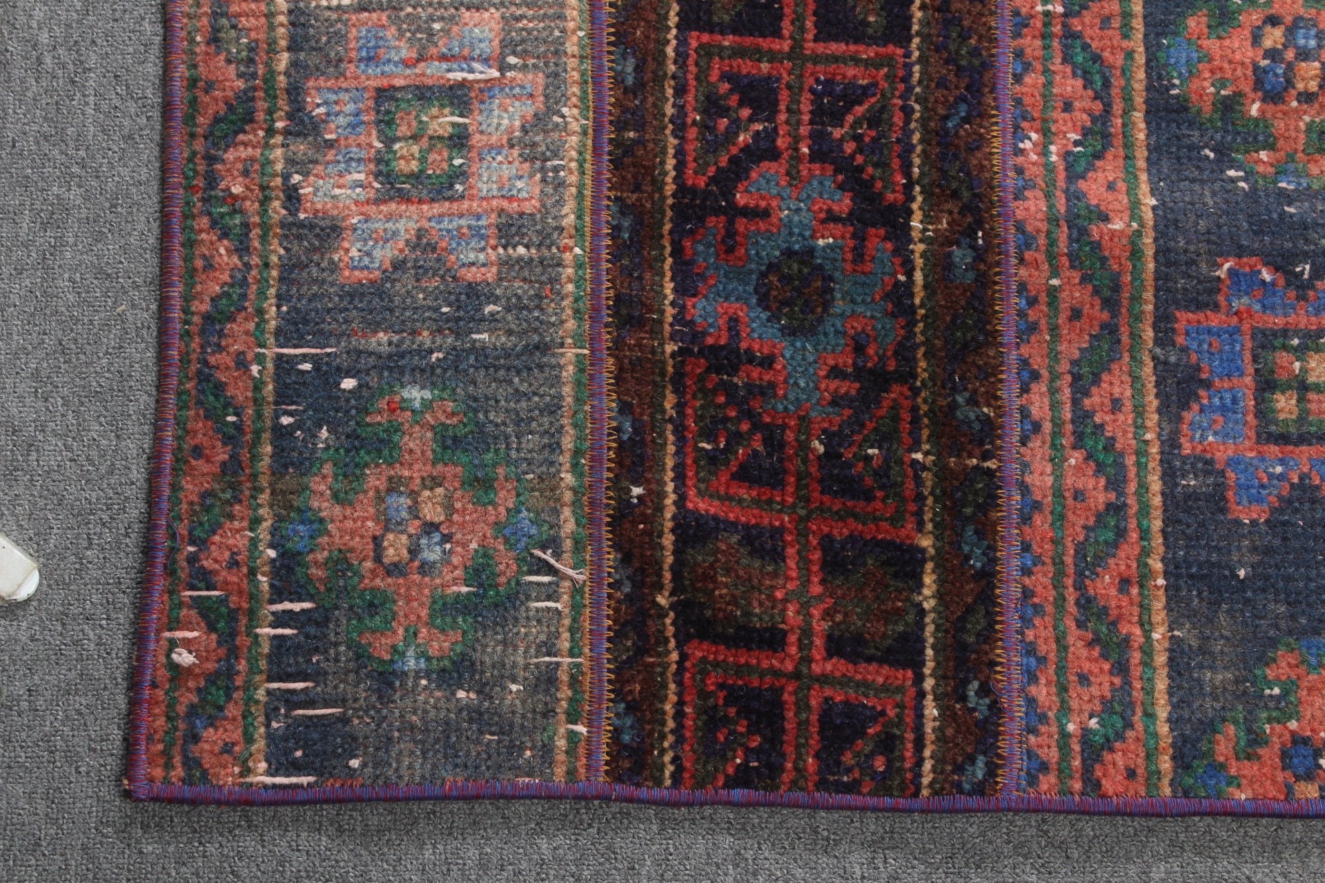 Araba Paspası Halıları, Türk Halıları, Banyo Halısı, Mavi Antika Halılar, Antika Halı, Vintage Halı, 2,7x4,8 ft Küçük Halılar, Yurt Halıları