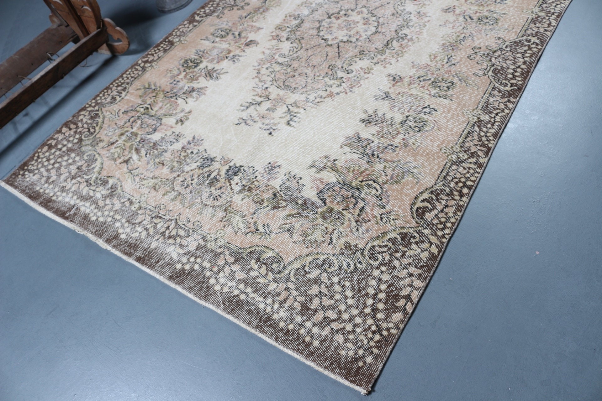 Antique Rug, Rugs for Dining Room, 5.6x8.8 ft Large Rug, Vintage Rugs, Floor Rug, Bedroom Rugs, Beige Cool Rug, Salon Rug, Turkish Rug