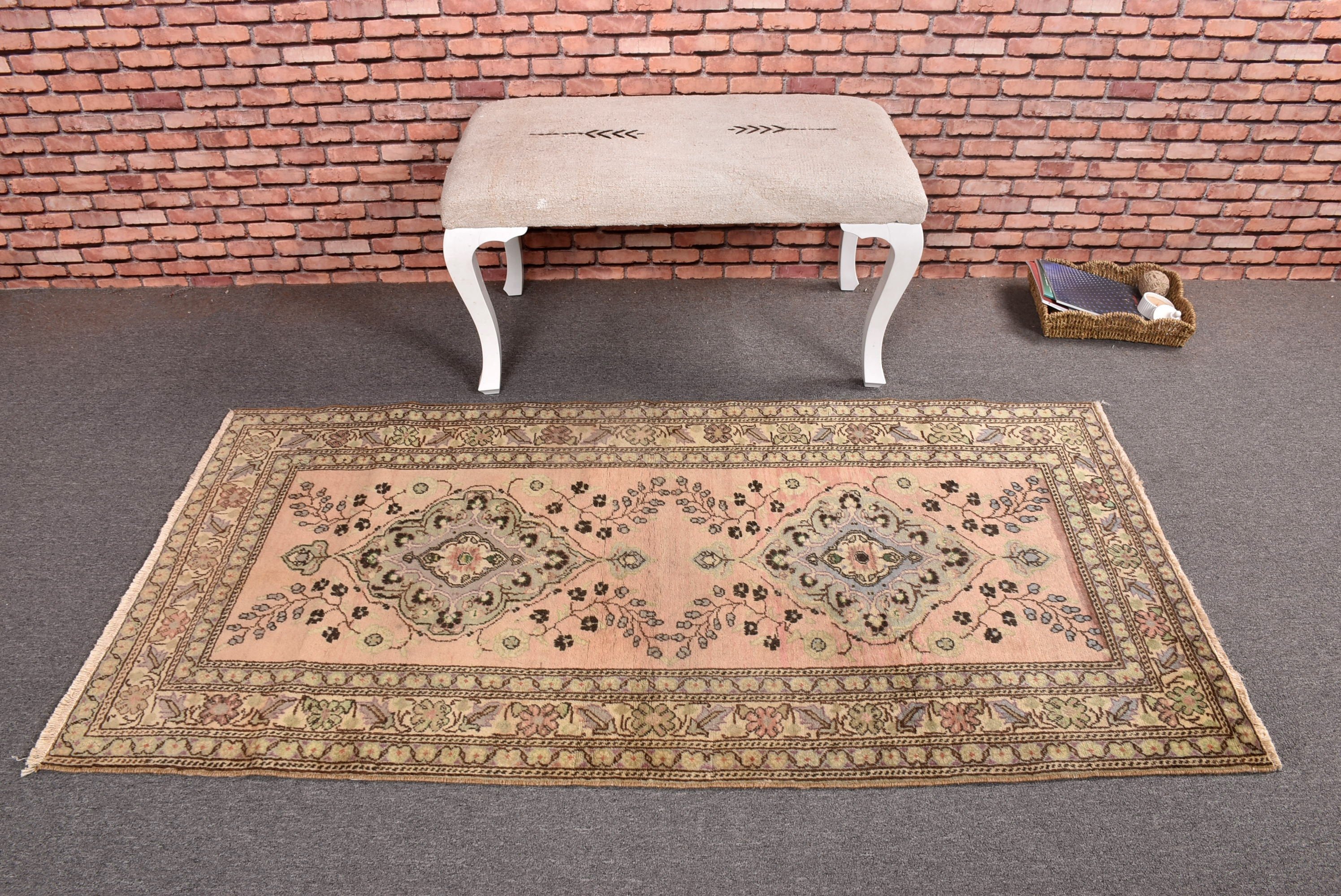 Yeşil Yer Halısı, 3x5,9 ft Vurgulu Halılar, Mutfak Halıları, Oryantal Halılar, Giriş Halıları, Yün Halı, Çocuk Halısı, Vintage Halılar, Türk Halıları