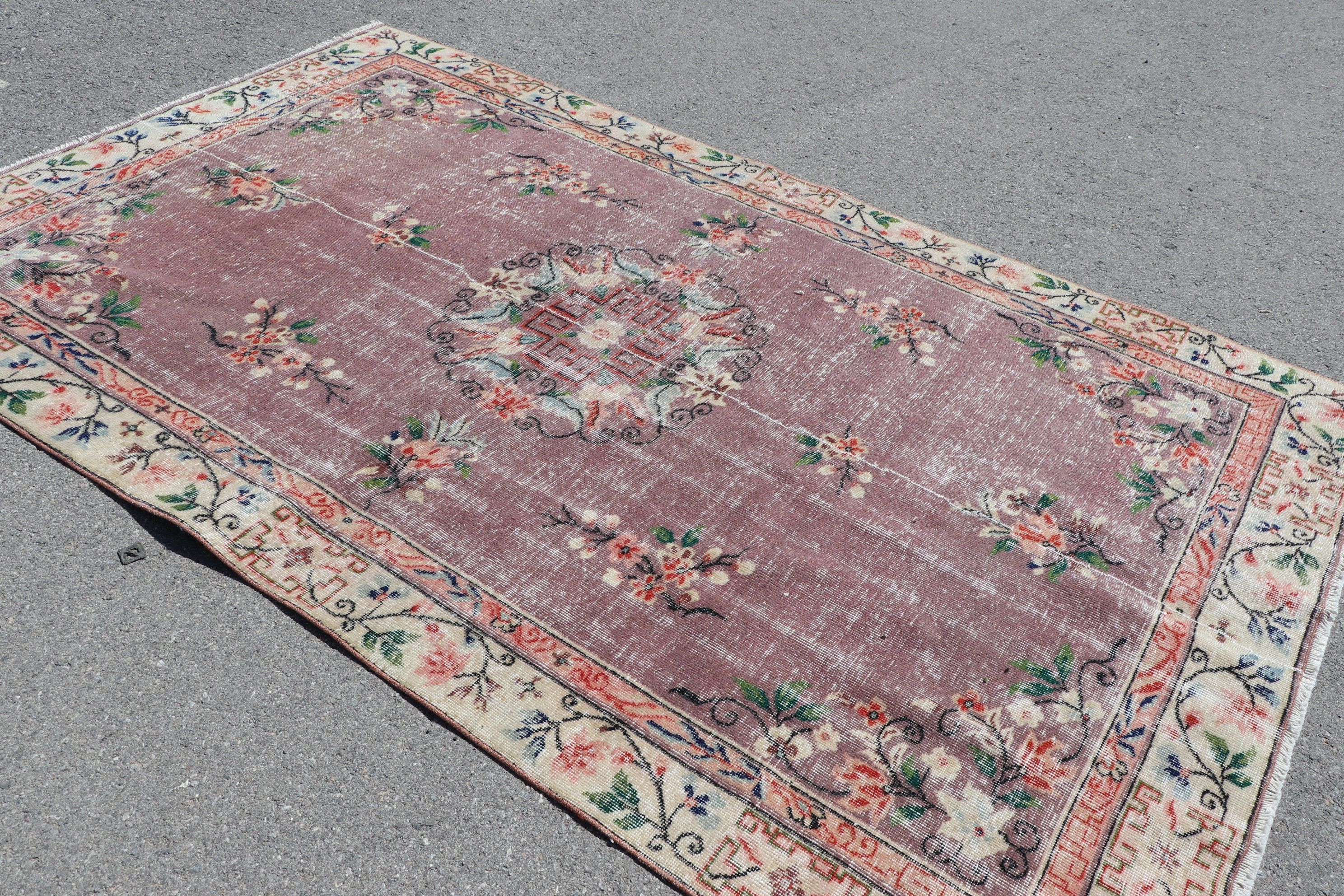 Floor Rug, Vintage Rug, Tribal Rugs, Turkish Rug, Bedroom Rug, Moroccan Rugs, Dining Room Rug, 5.6x9.2 ft Large Rug, Brown Home Decor Rugs