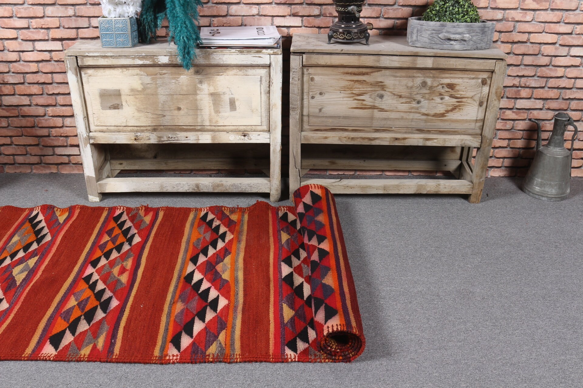 Merdiven Halıları, 2.8x9 ft Koşucu Halıları, Vintage Halı, Koridor Halıları, Fas Halısı, Merdiven Halısı, Yün Halı, Kırmızı Ev Dekor Halısı, Türk Halısı