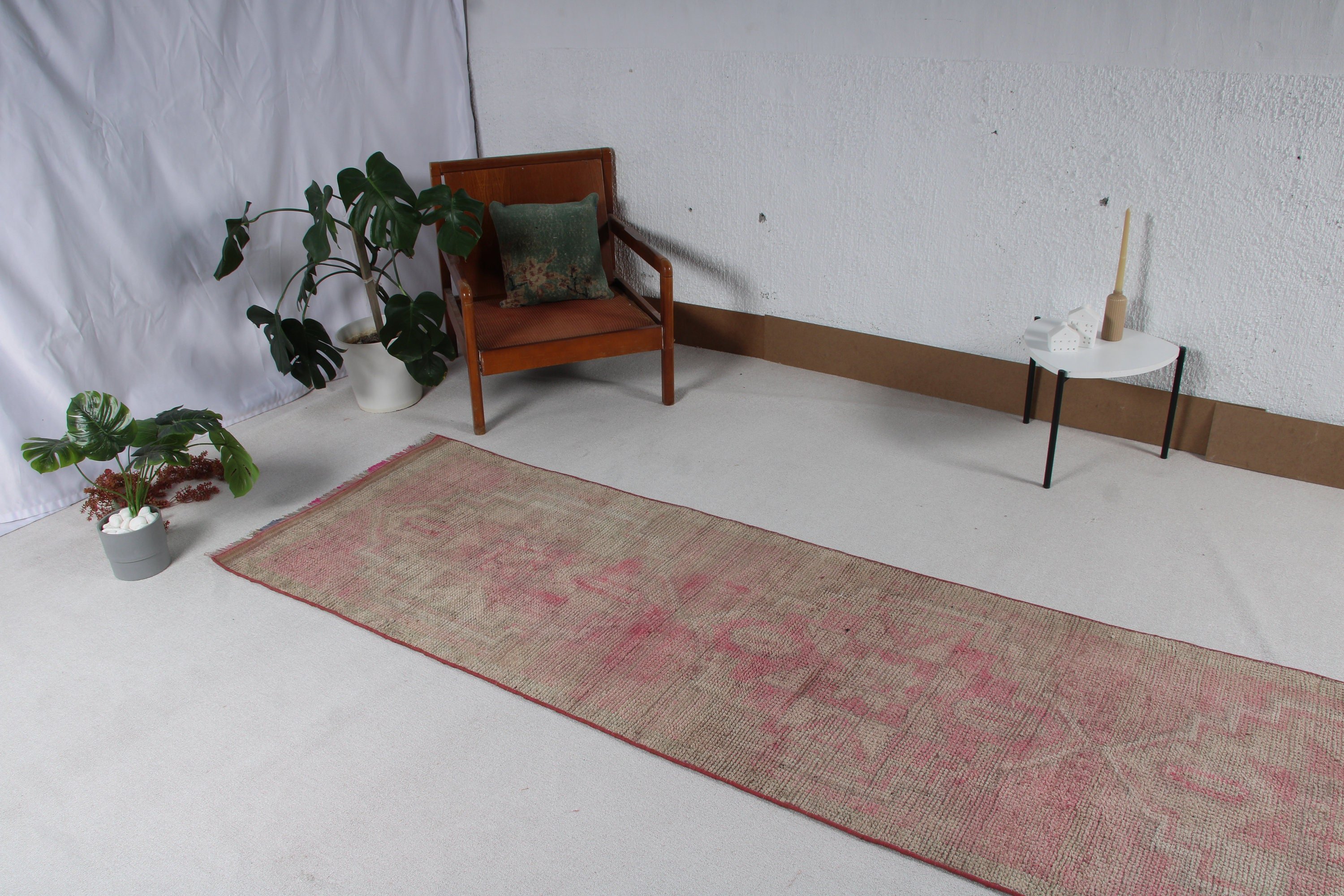 2.9x9.9 ft Runner Halı, Aztek Halısı, Boho Halıları, Vintage Halı, Türk Halısı, Mutfak Halıları, Kahverengi Statement Halıları, Uzun Runner Halıları, Statement Halısı