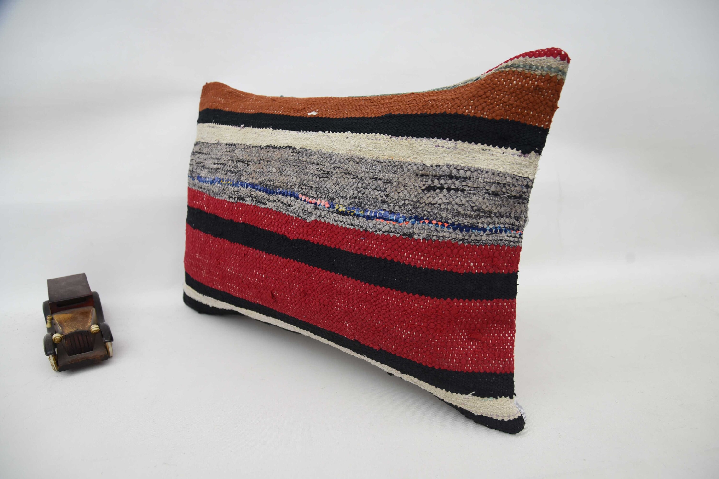 Vintage Pillow, 16"x24" Red Pillow Case, Decorative Throw Pillow Sham, Vintage Kilim Throw Pillow, Vintage Kilim Pillow, Chair Pillow Case