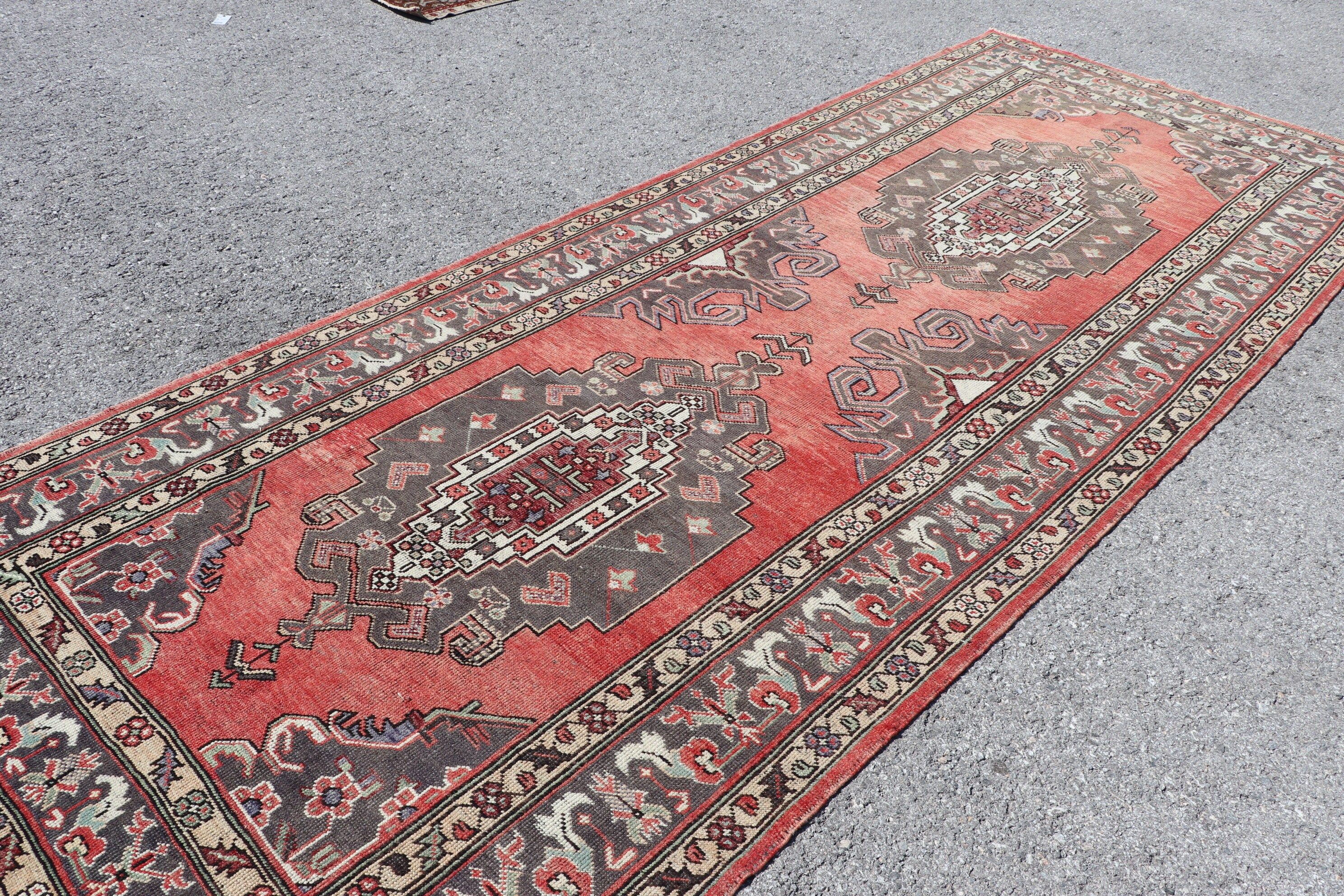 Red Bedroom Rugs, 4.8x12.1 ft Runner Rug, Art Rug, Kitchen Rug, Vintage Rugs, Hallway Rug, Home Decor Rug, Moroccan Rugs, Turkish Rug