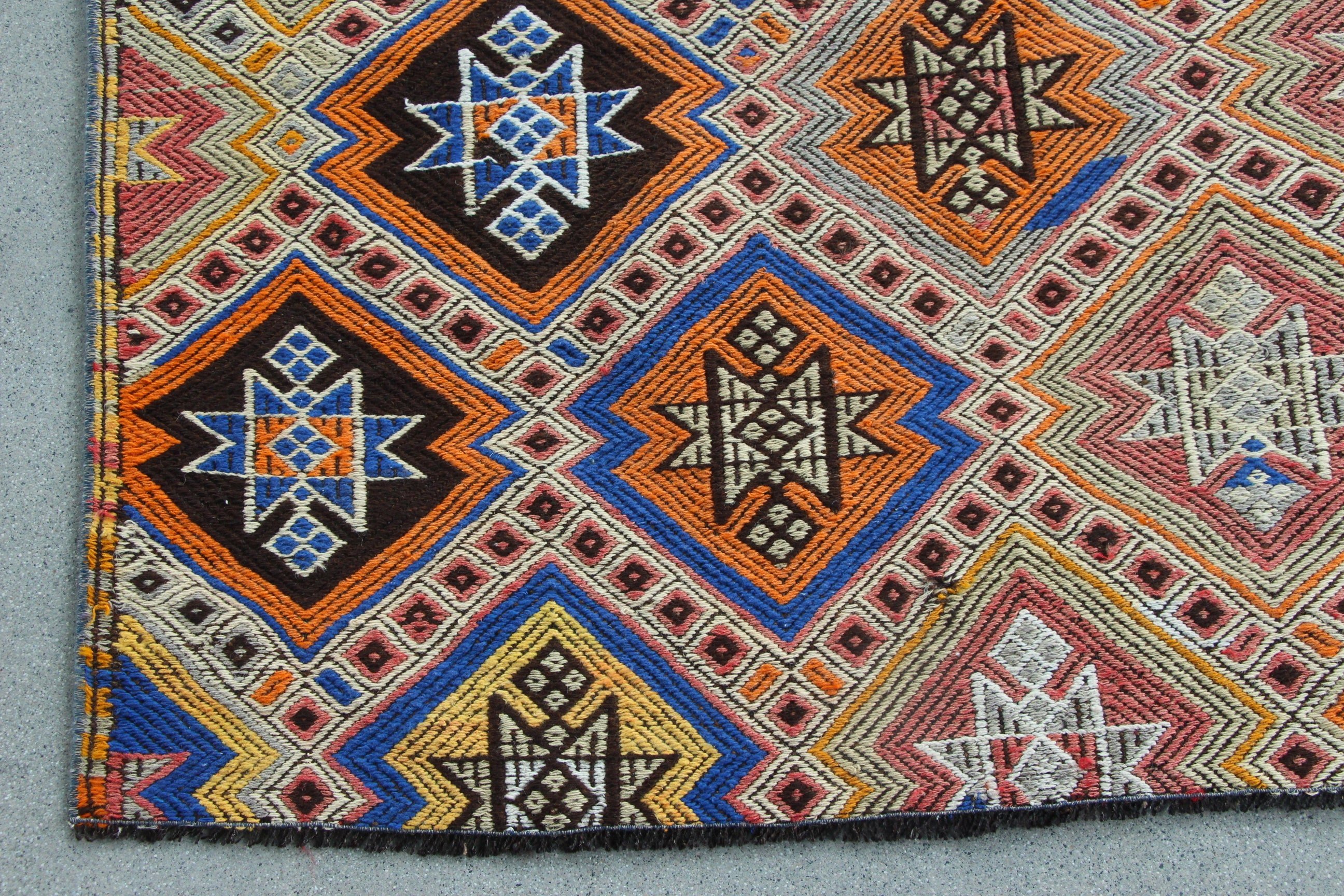 Doğal Halı, Gökkuşağı Mutfak Halıları, İç Mekan Halısı, Türk Halıları, 3,9x8,1 ft Alan Halısı, Oturma Odası Halıları, Oushak Halısı, Yatak Odası Halıları, Vintage Halı