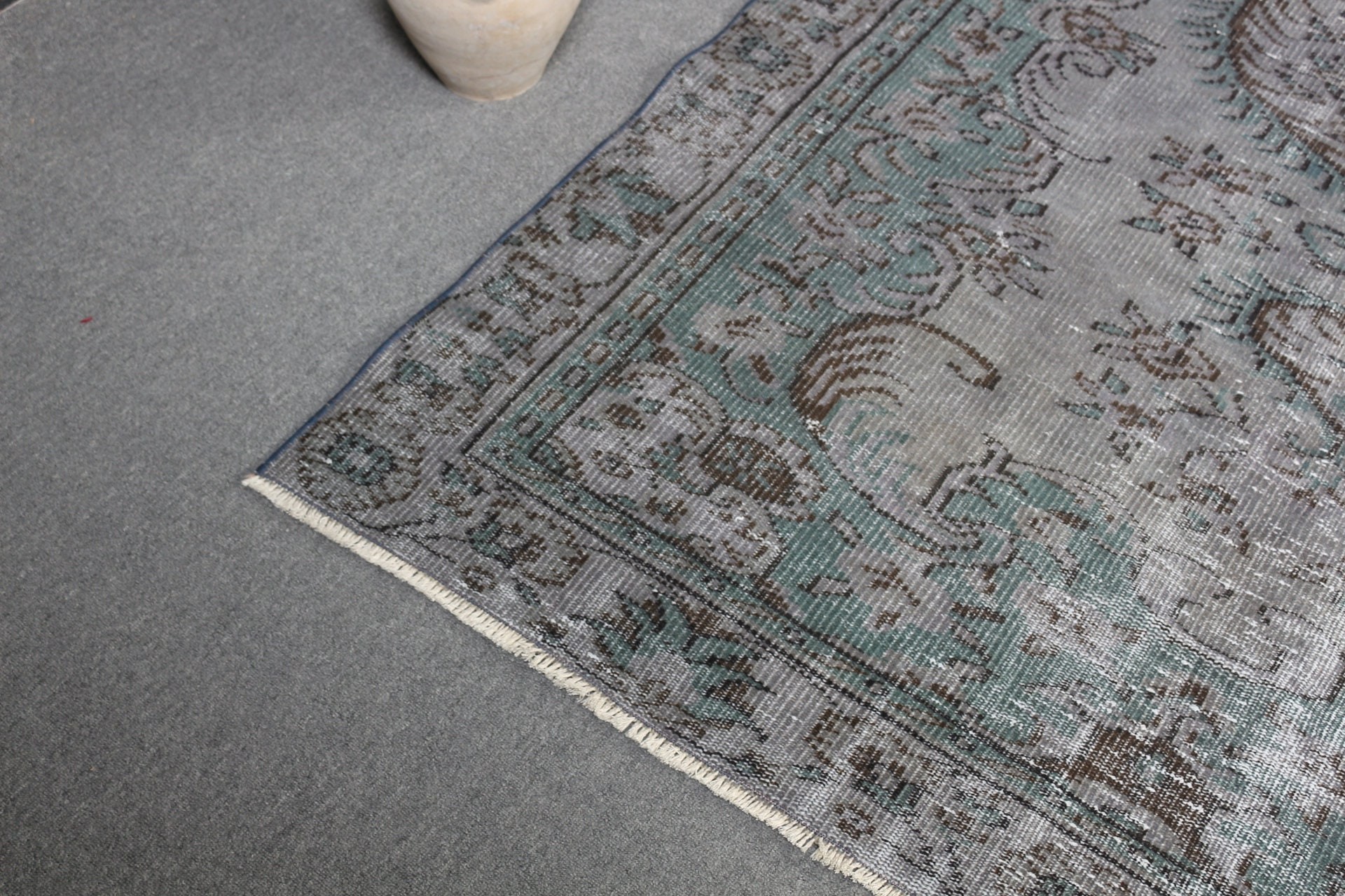 5.3x8.5 ft Large Rug, Antique Rug, Living Room Rugs, Salon Rugs, Turkish Rug, Green Anatolian Rug, Vintage Rug, Turkey Rug