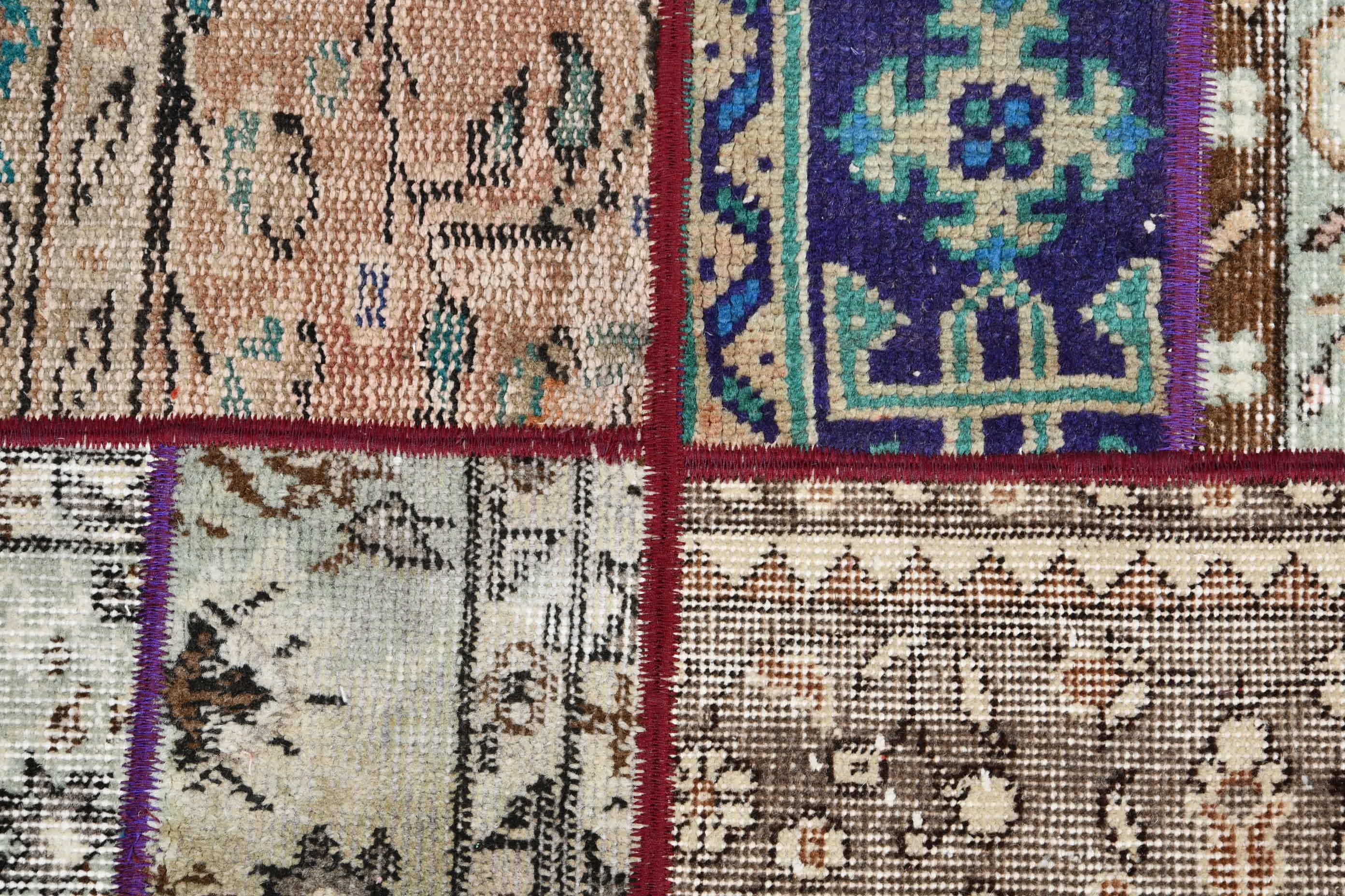 Turkish Rugs, Moroccan Rugs, Vintage Rugs, Entry Rug, Bath Rug, Antique Rug, Rugs for Bedroom, Brown Floor Rug, 1.5x3.8 ft Small Rug