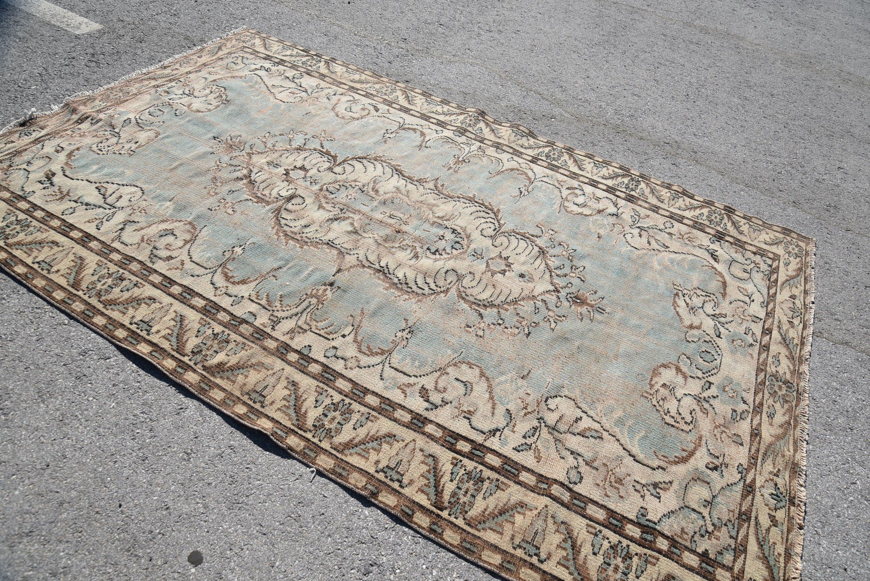 Yemek Odası Halıları, Oturma Odası Halısı, Mutfak Halısı, Vintage Halı, Sevimli Halı, Salon Halıları, Türk Halıları, Yün Halılar, 5,8x9,3 ft Büyük Halı