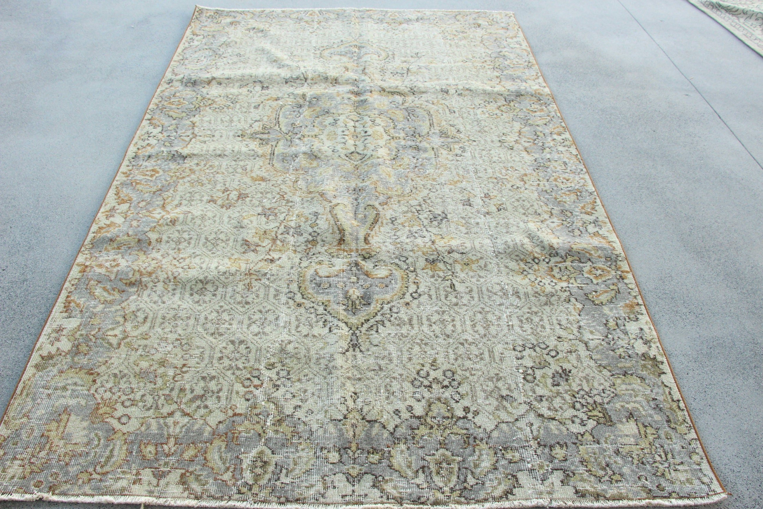 Beige  5.3x8.9 ft Large Rug, Anatolian Rug, Vintage Rugs, Large Boho Rug, Large Oushak Rug, Turkish Rug, Oushak Rug