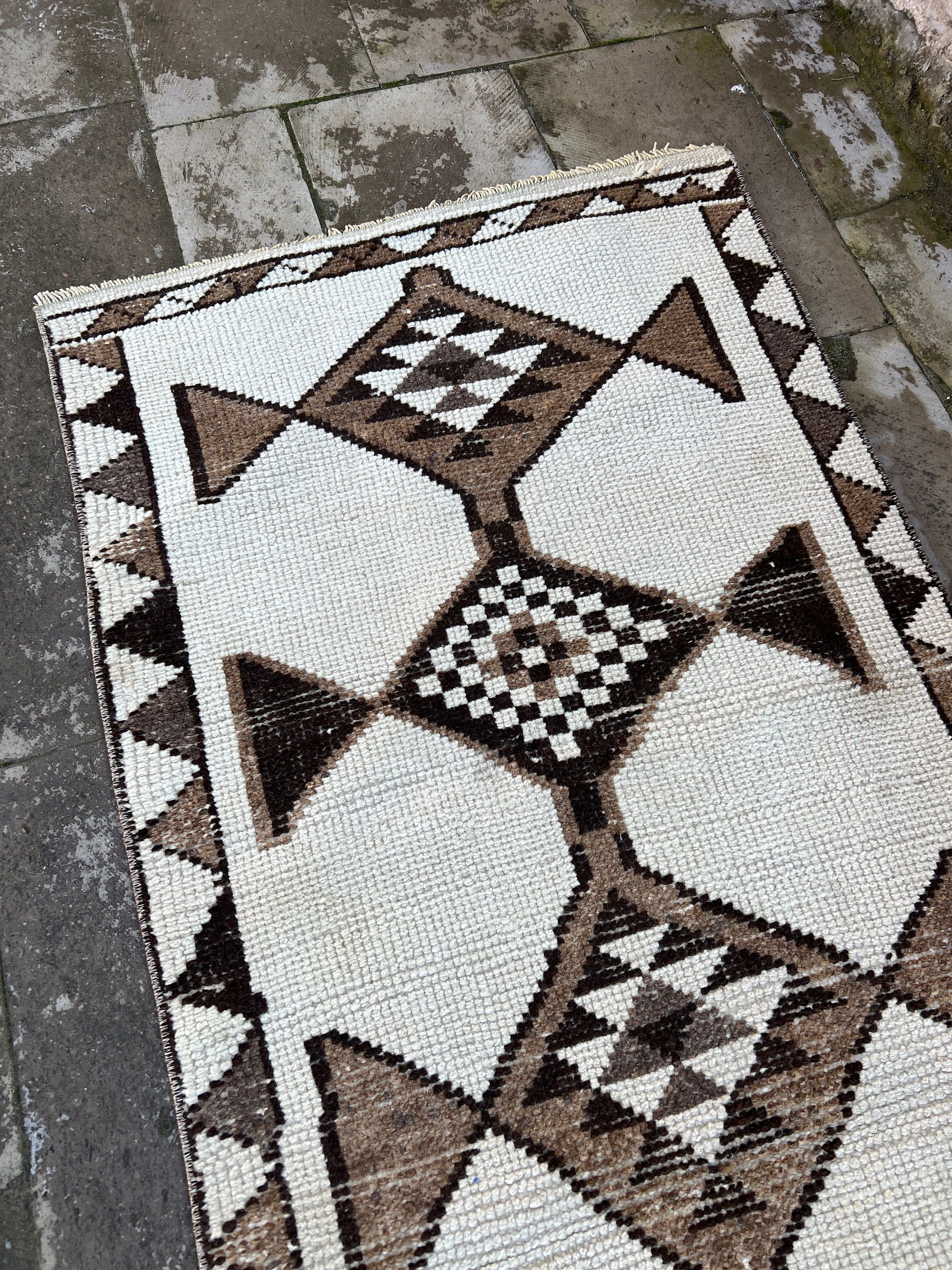 2.8x10.8 ft Runner Halı, Anadolu Halısı, Türk Halısı, Koridor Halıları, Dış Mekan Halıları, Vintage Halılar, Koridor Halısı, Bej Antika Halı, Yün Halı