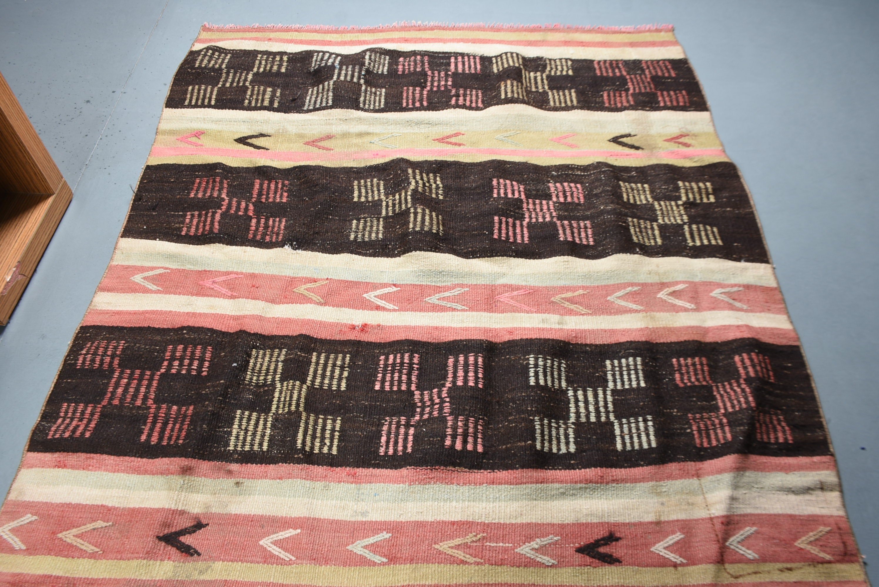 Türk Kilim, Oturma odası Kilim, Siyah Oryantal Kilim, Uşak Kilim, Oturma odası Kilim, 158x274 cm Salon Kilim, Yatak odası Kilim