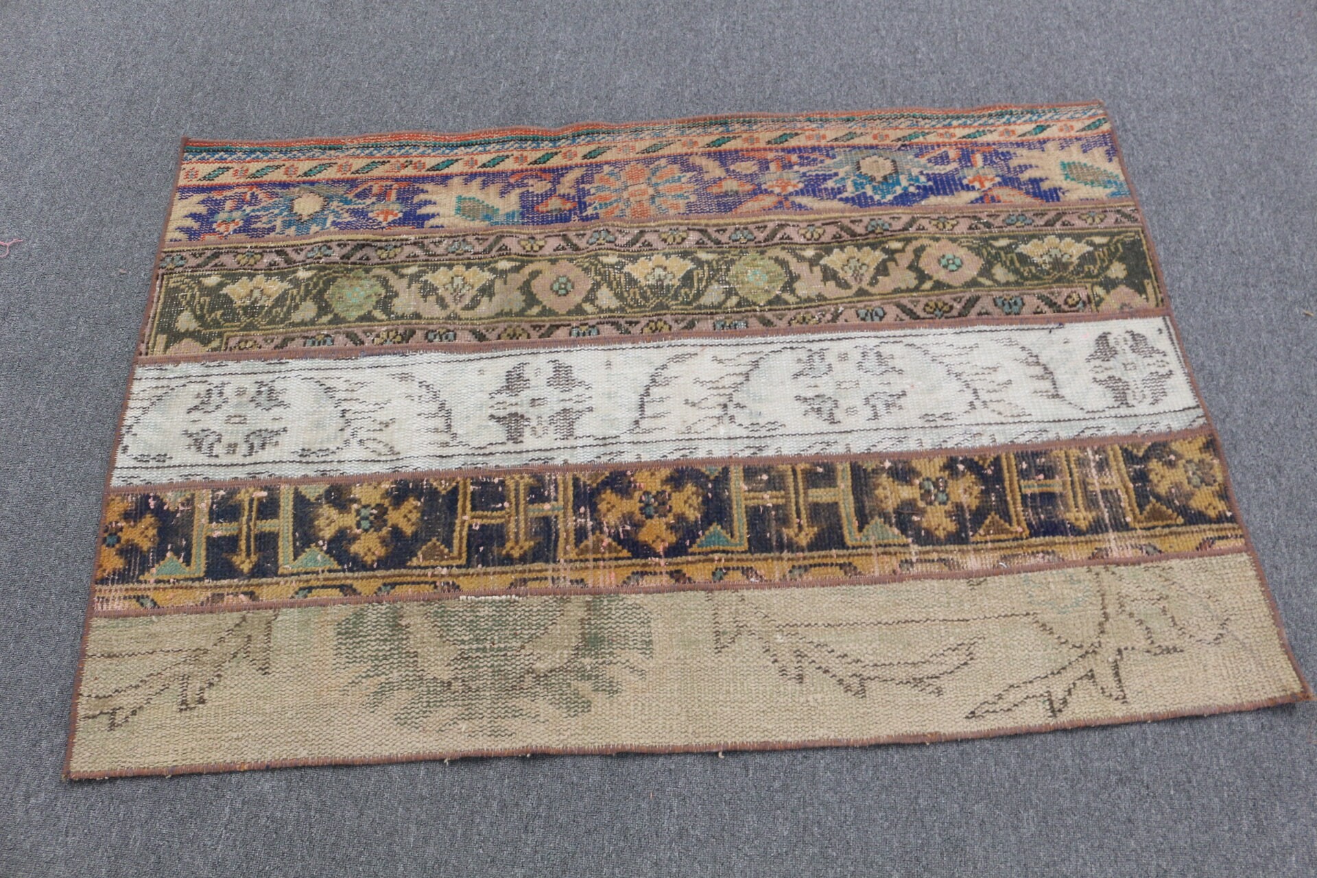 Kahverengi Antika Halı, Fas Halısı, Yatak Odası Halıları, Parlak Halı, Banyo Halıları, Türk Halıları, Vintage Halı, Ev Dekor Halısı, 3x4.6 ft Küçük Halı