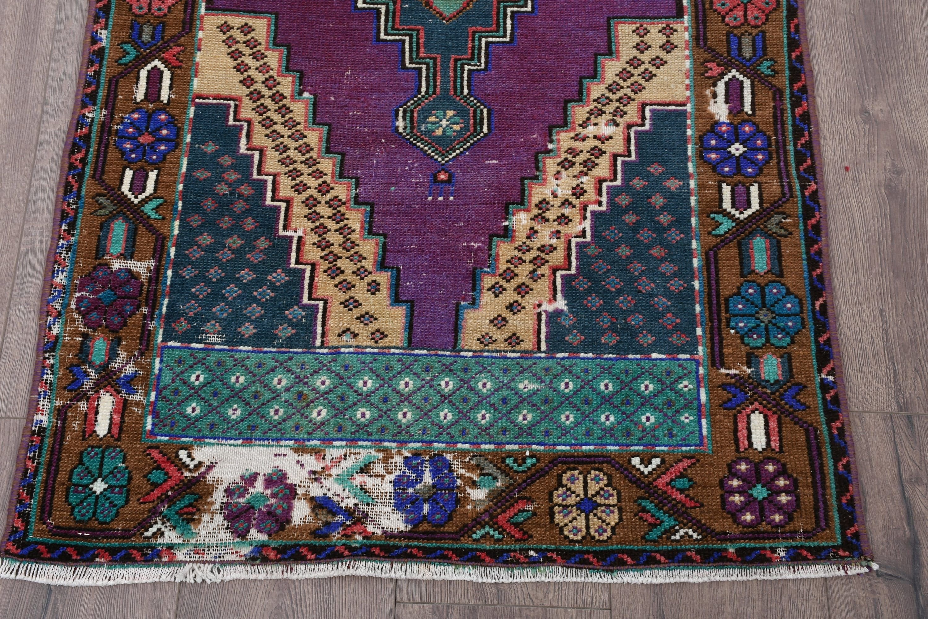 Purple  2.5x5.1 ft Small Rugs, Turkish Rug, Dorm Rug, Home Decor Rug, Vintage Rug, Car Mat Rugs, Oriental Rug, Door Mat Rug