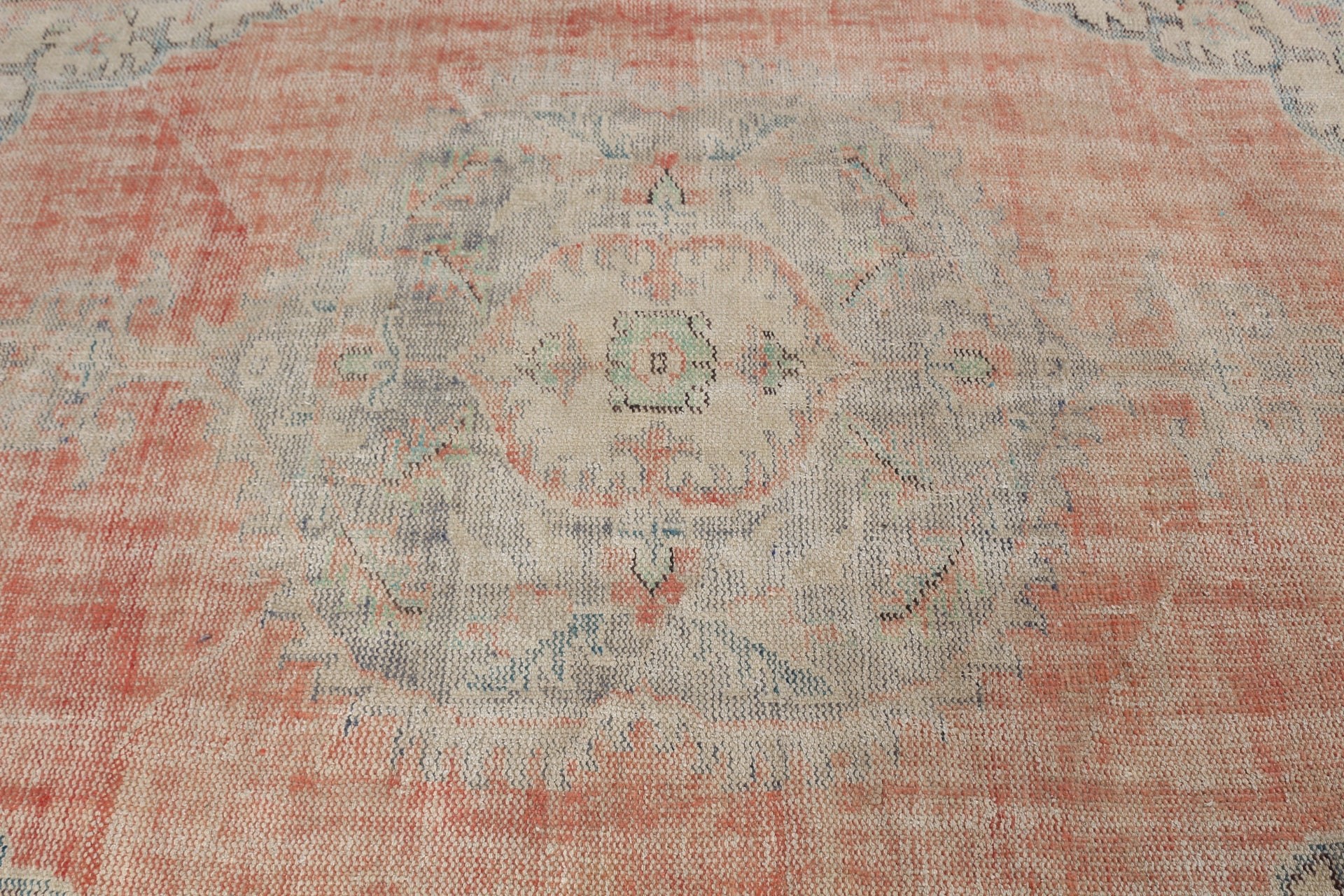 Dining Room Rug, Turkish Rug, 5.8x9.5 ft Large Rug, Orange Oushak Rug, Art Rug, Bedroom Rug, Retro Rug, Salon Rug, Vintage Rugs, Floor Rug