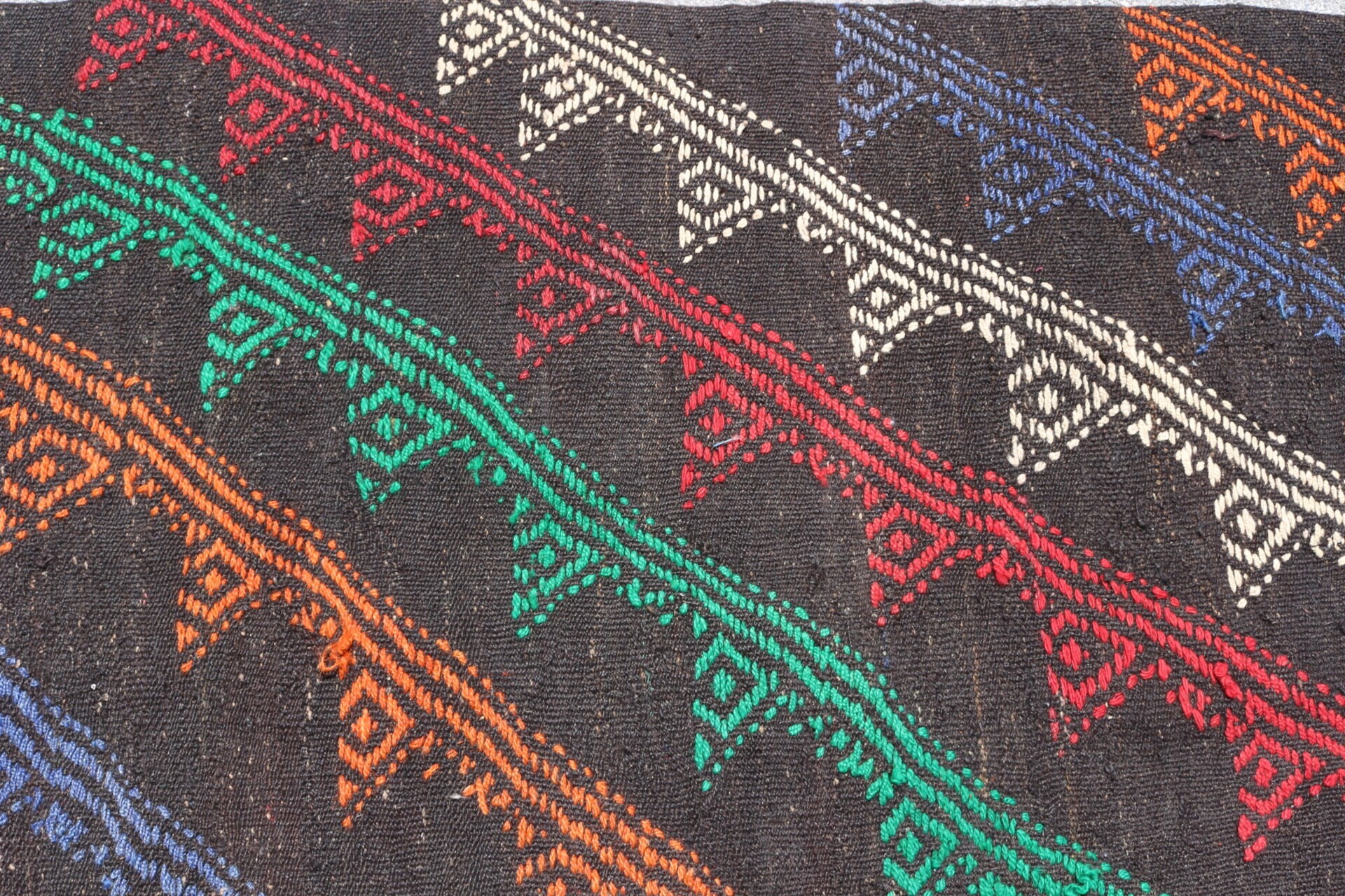 Uşak Kilim, Duvar Kilim, Araba paspası Kilim, Siyah Oryantal Kilim, Yatak odası Kilim, 85x149 cm Küçük Kilim, Türk Kilim, Duvar Kilim