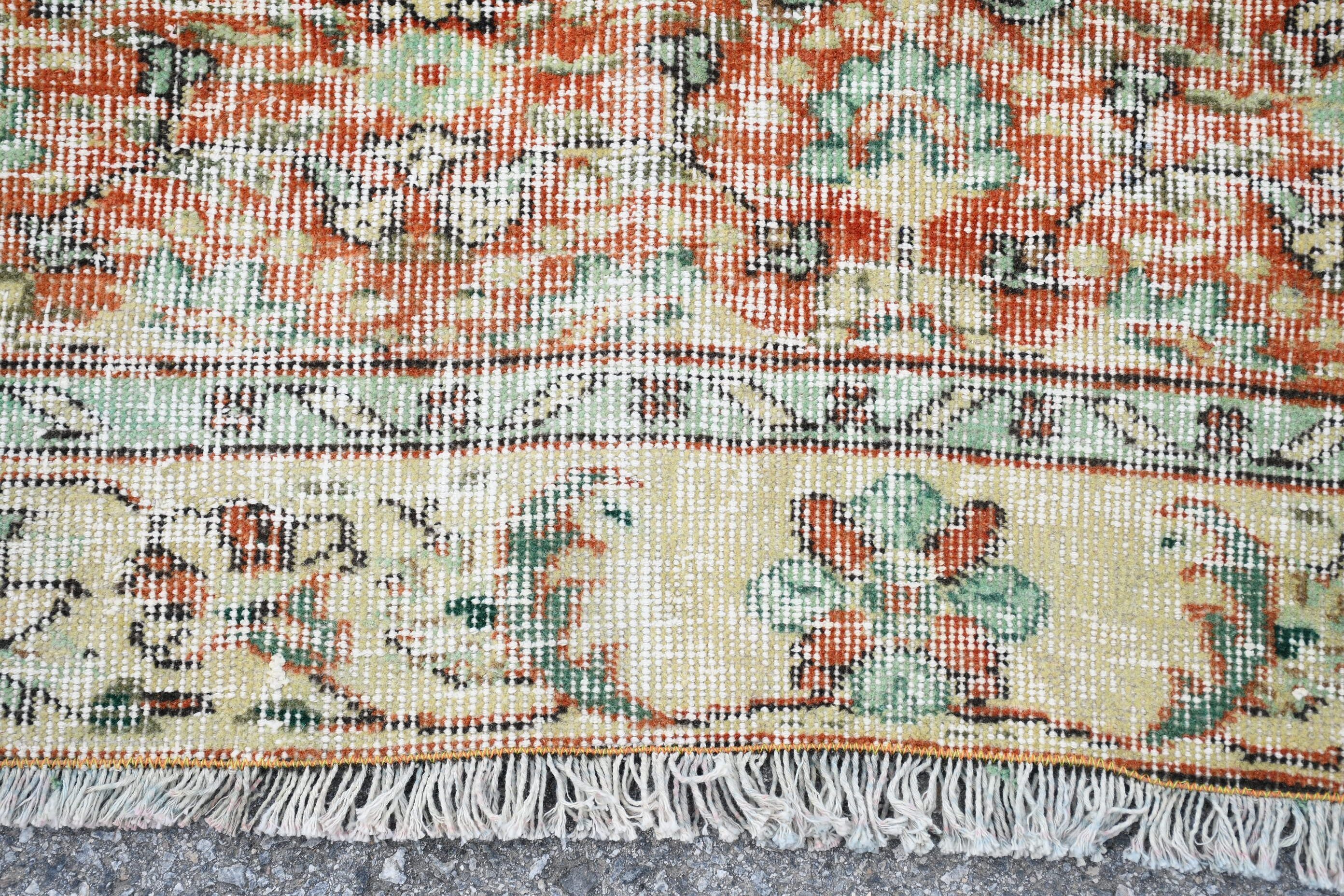 5.6x8.2 ft Large Rug, Turkish Rugs, Living Room Rug, Oriental Rug, Salon Rugs, Green Cool Rug, Oushak Rug, Rugs for Salon, Vintage Rug