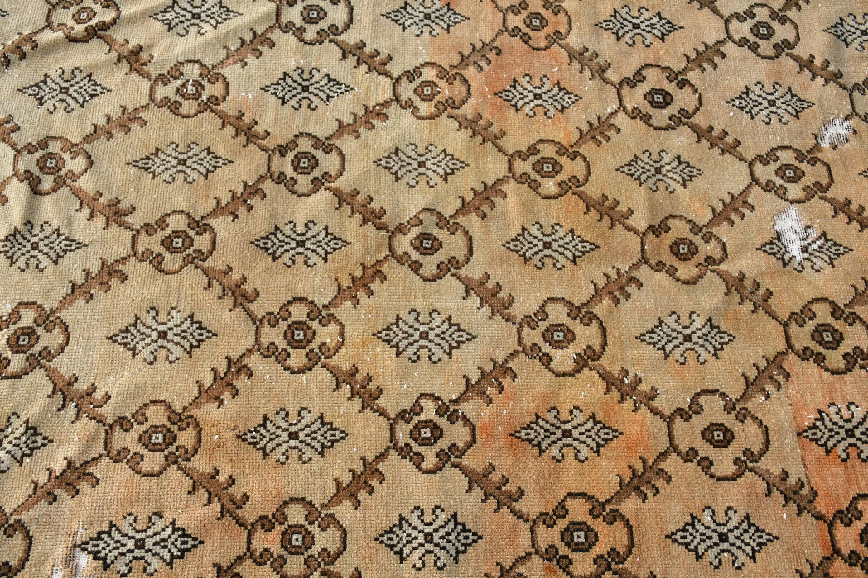 Yurt Halısı, Oryantal Halı, 4.2x6.4 ft Alan Halısı, Vintage Halılar, Yatak Odası Halısı, Alan Halıları, Bej Mutfak Halısı, Çocuk Halıları, Türk Halıları