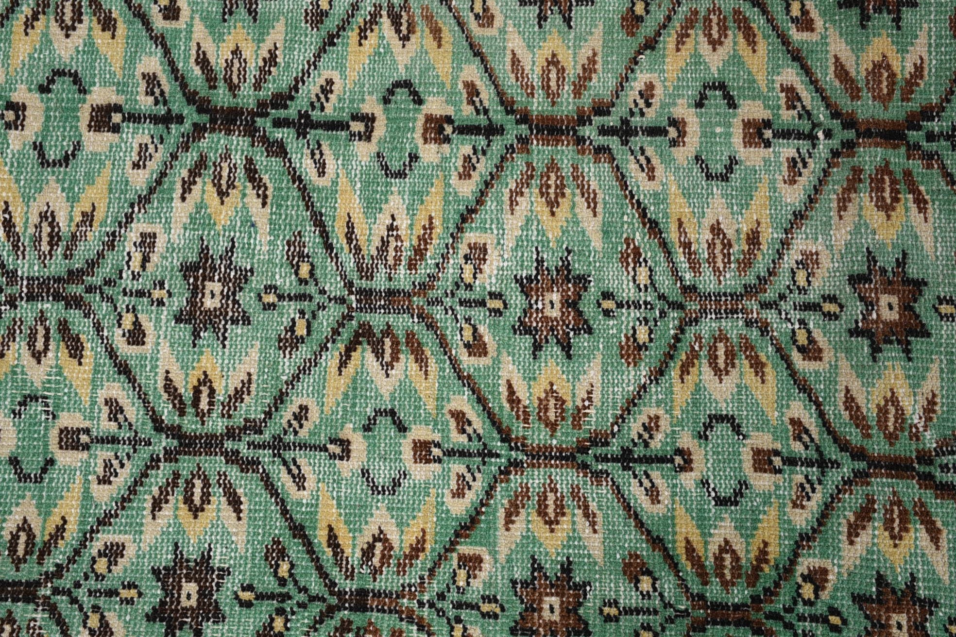 Turkish Rug, Vintage Accent Rugs, Green Floor Rug, Vintage Rug, 2.9x6.5 ft Accent Rugs, Cool Rug, Handwoven Rug, Decorative Rugs, Boho Rugs