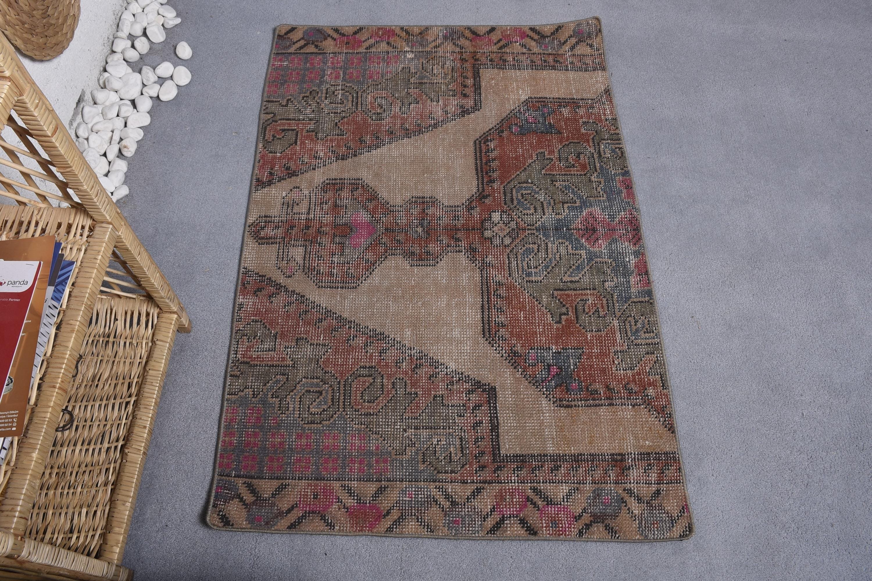 Mutfak Halıları, Giriş Halıları, 2,7x4,1 ft Küçük Halılar, Organik Halılar, Araba Paspası Halıları, Açıklama Halısı, Vintage Halılar, Kırmızı Boho Halı, Türk Halıları