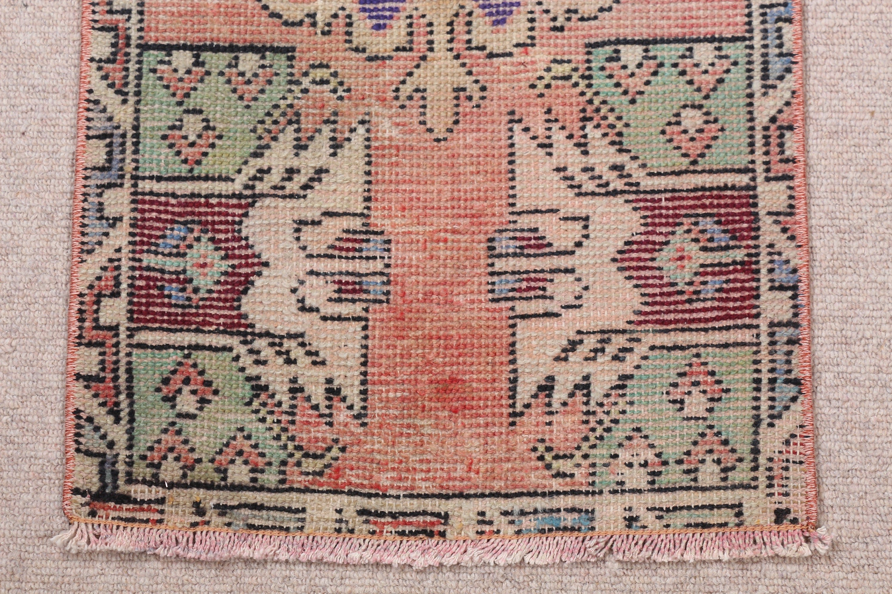 Harika Halılar, Pembe Oryantal Halılar, 1,4x2,7 ft Küçük Halı, Giriş Halısı, Vintage Halı, Banyo Halıları, Sanat Halısı, Fas Halısı, Türk Halısı, Giriş Halıları